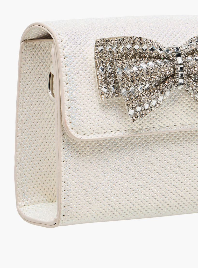 شنطة كروس بودي مزينة بفيونكة مع حزام سلسلة من فلورا بيلا-girls-accessories-bags-image-5