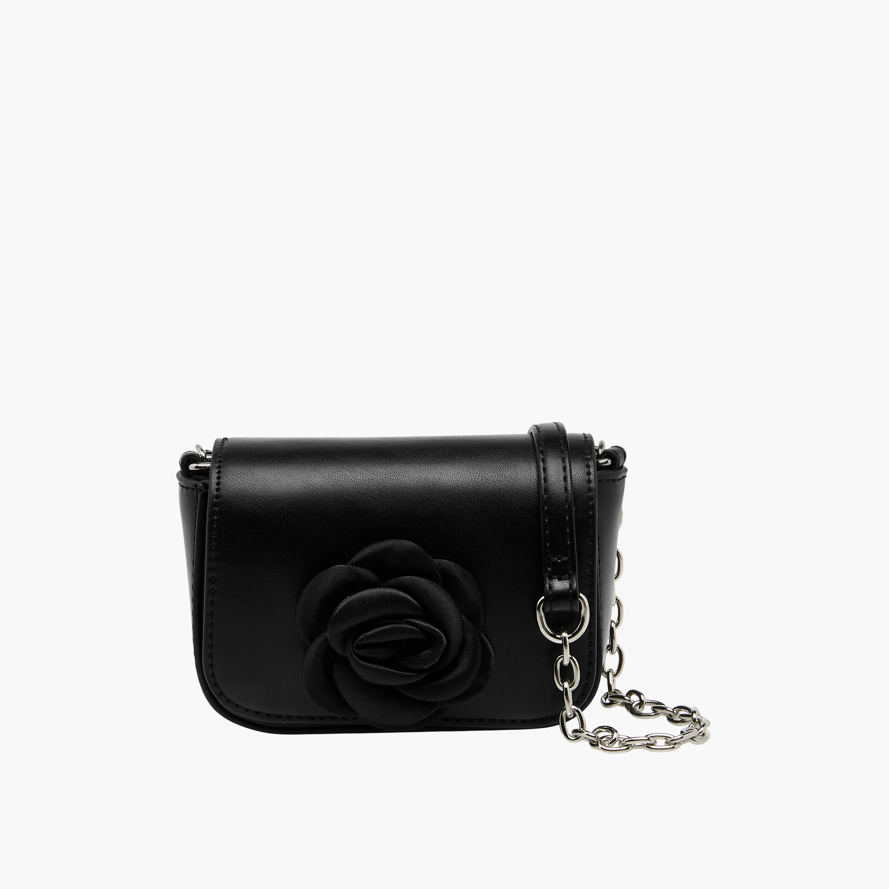 شنطة كروس بودي بتفاصيل زهور مع حزام سلسلة من فلورا بيلا-girls-accessories-bags-image-8