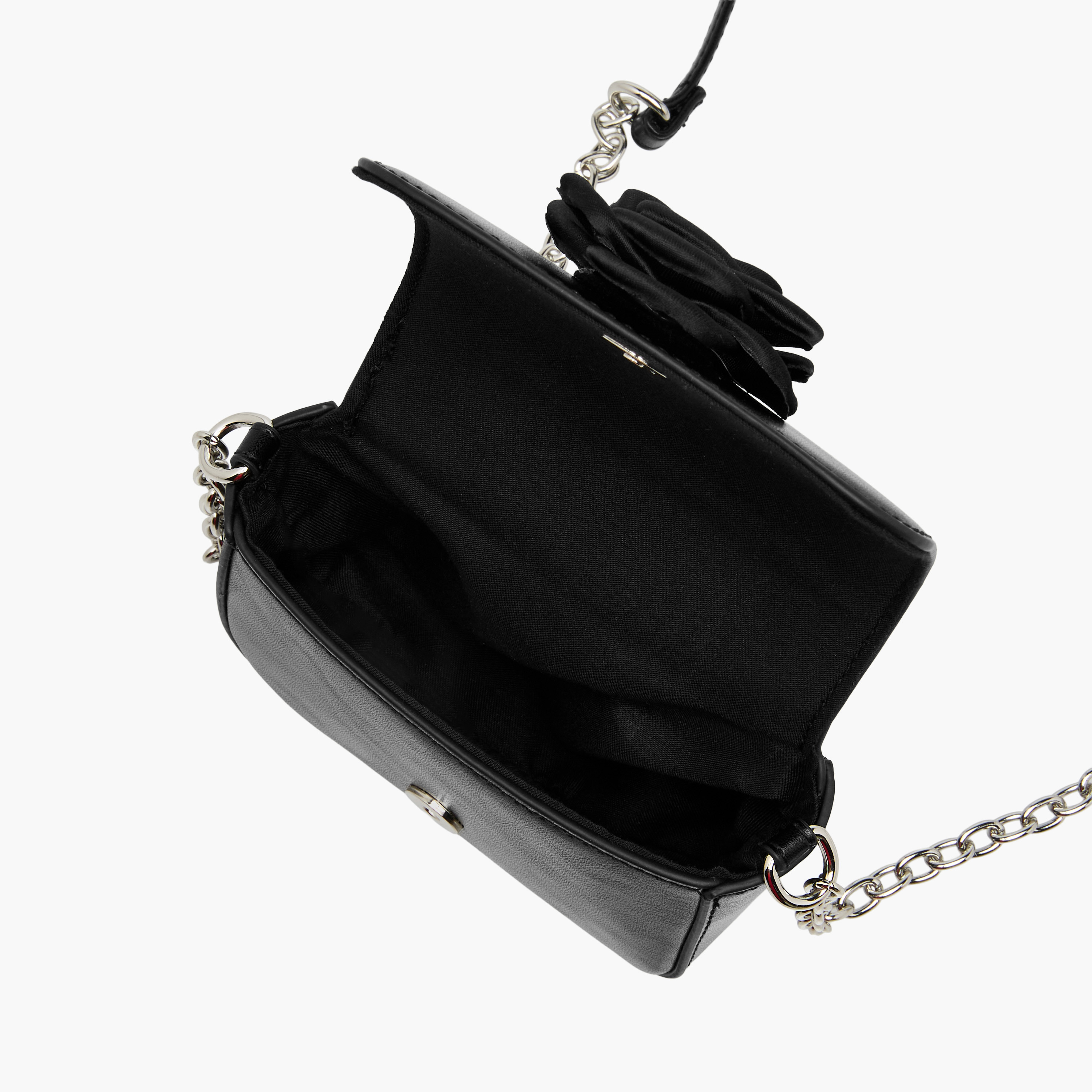 شنطة كروس بودي بتفاصيل زهور مع حزام سلسلة من فلورا بيلا-girls-accessories-bags-image-1