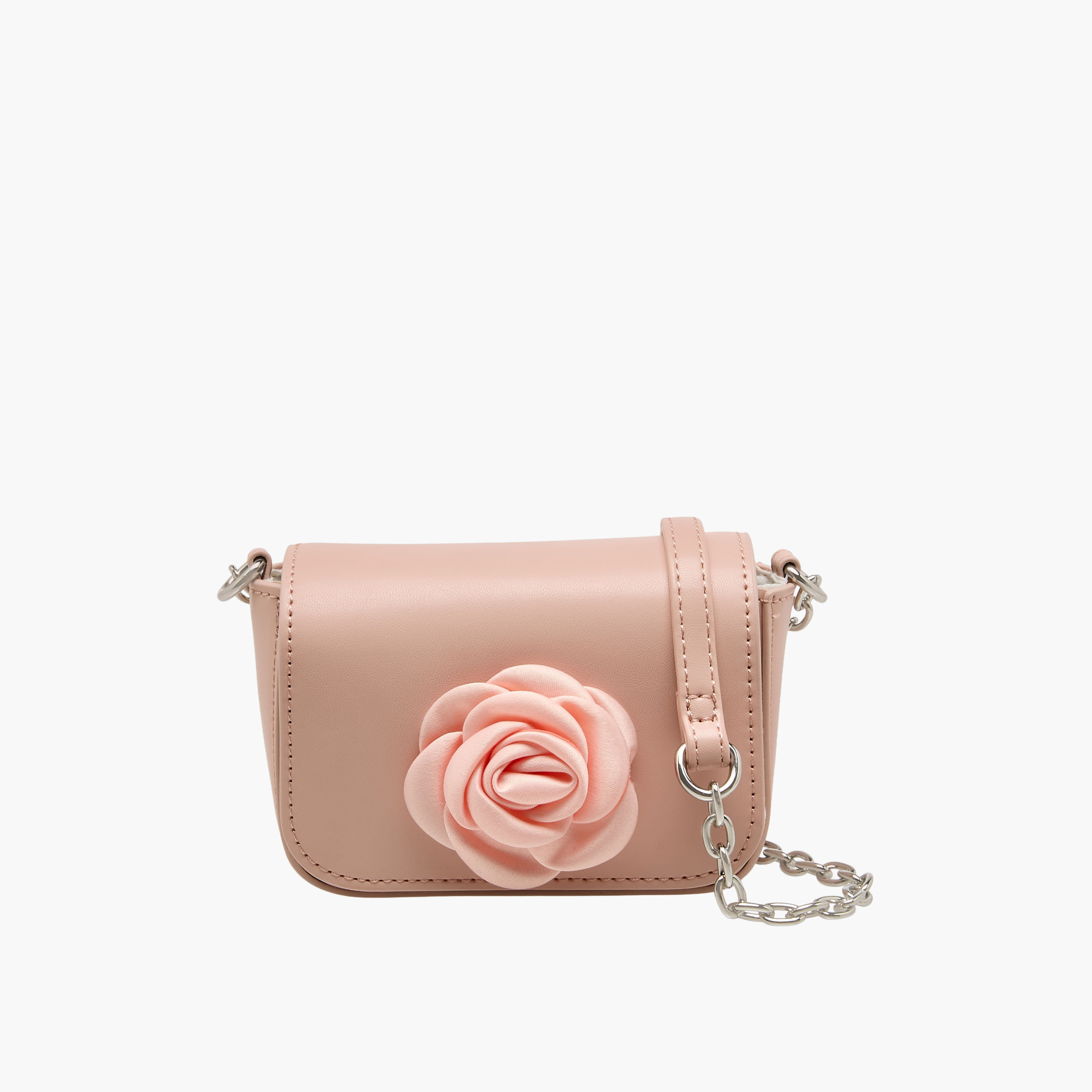 Flora Bella Floral Accent Crossbody Bag with Chain Strap-girls-accessories-bags-image-1