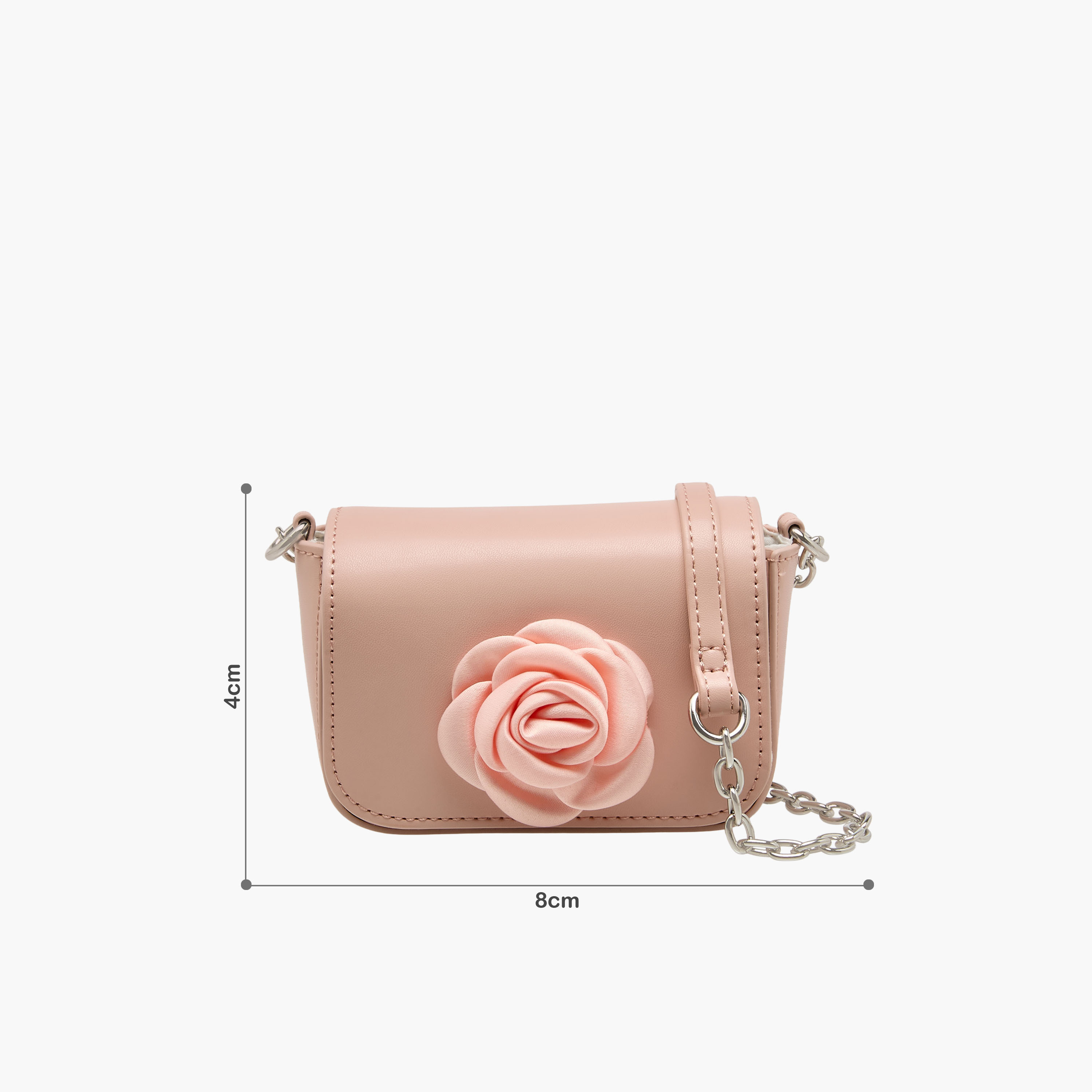 Flora Bella Floral Accent Crossbody Bag with Chain Strap-girls-accessories-bags-image-2