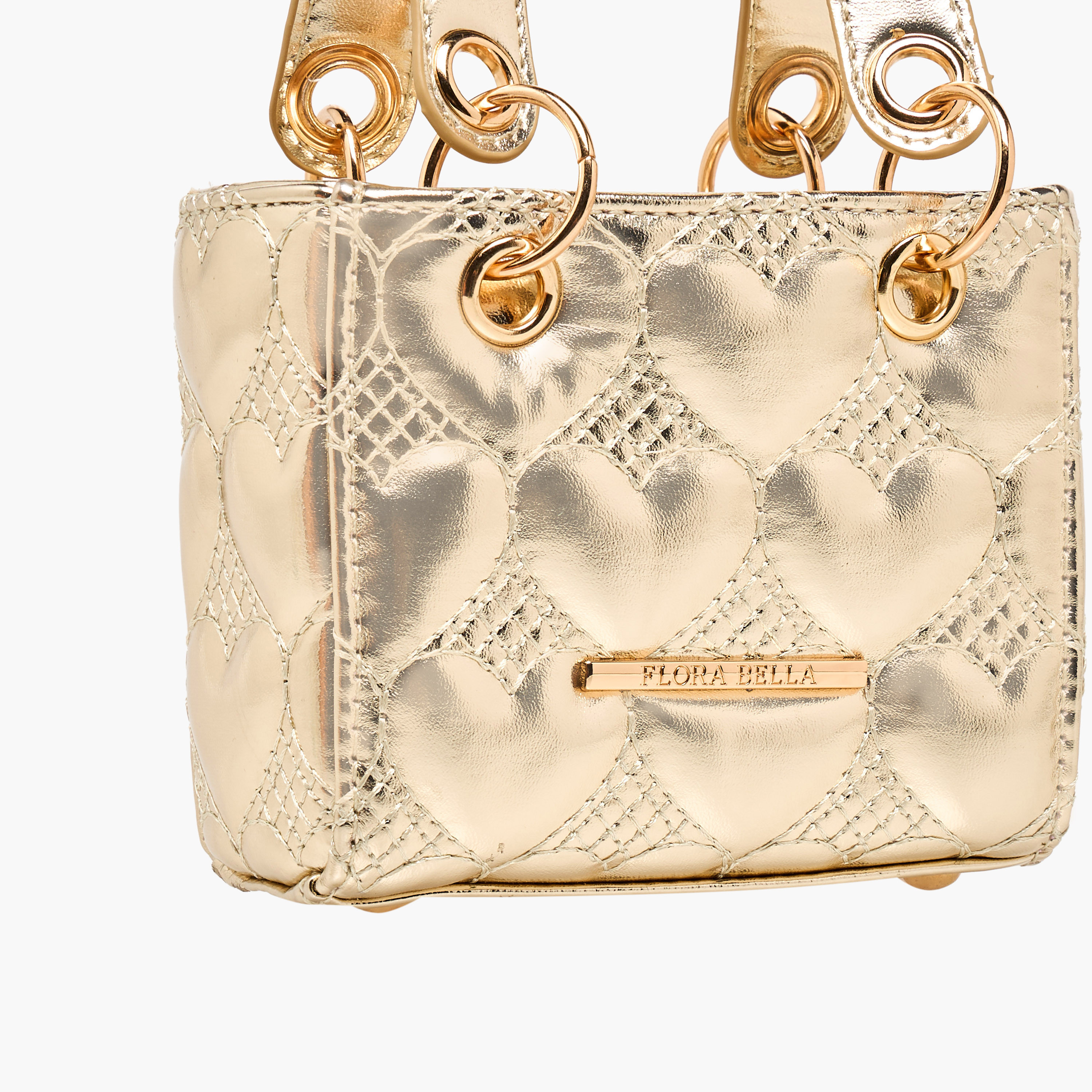 Flora Bella Heart Quilted Crossbody Bag with Chain Strap-girls-accessories-bags-image-5