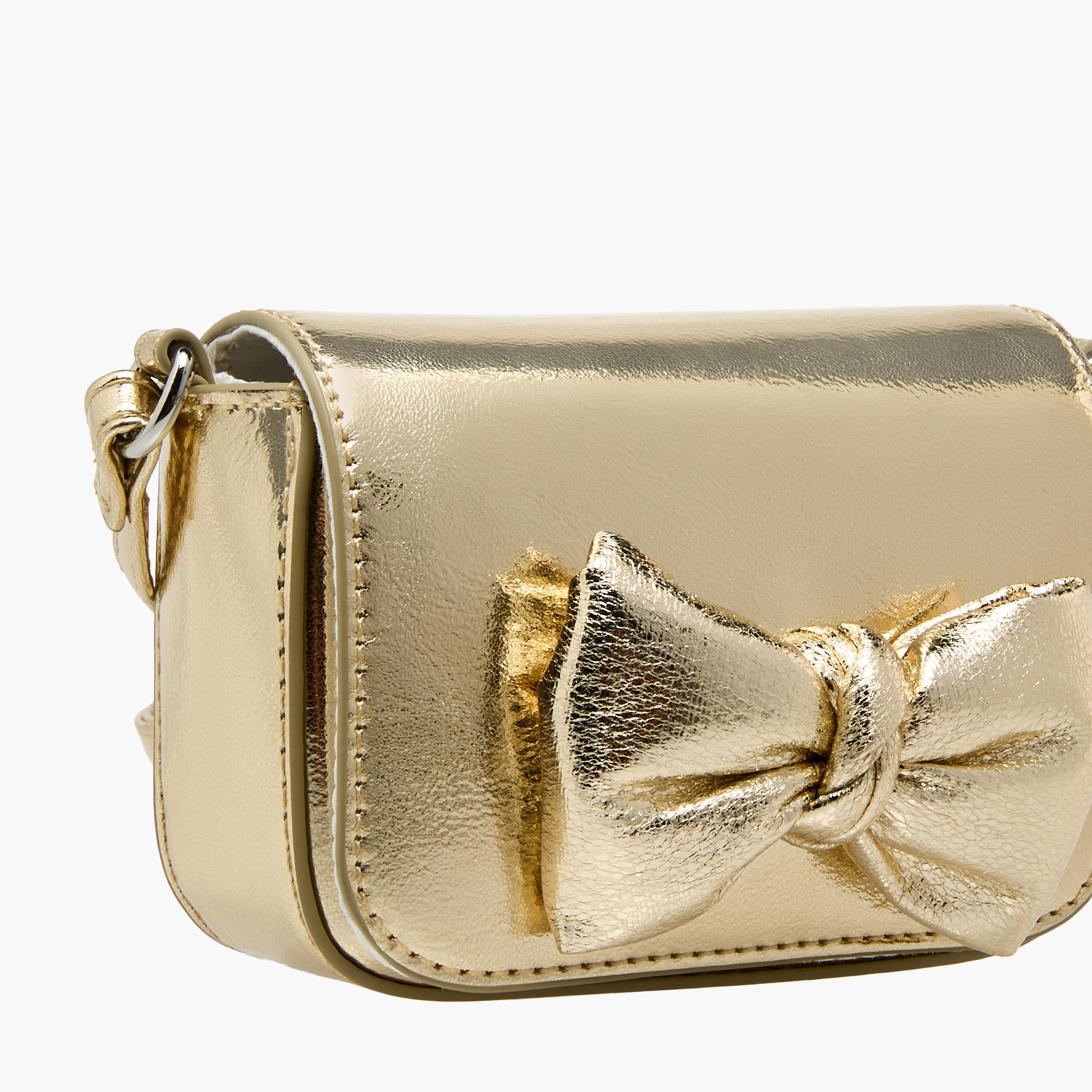 شنطة كروس بودي بزينة فيونكة وطية إغلاق من فلورا بيلا-girls-accessories-bags-image-5