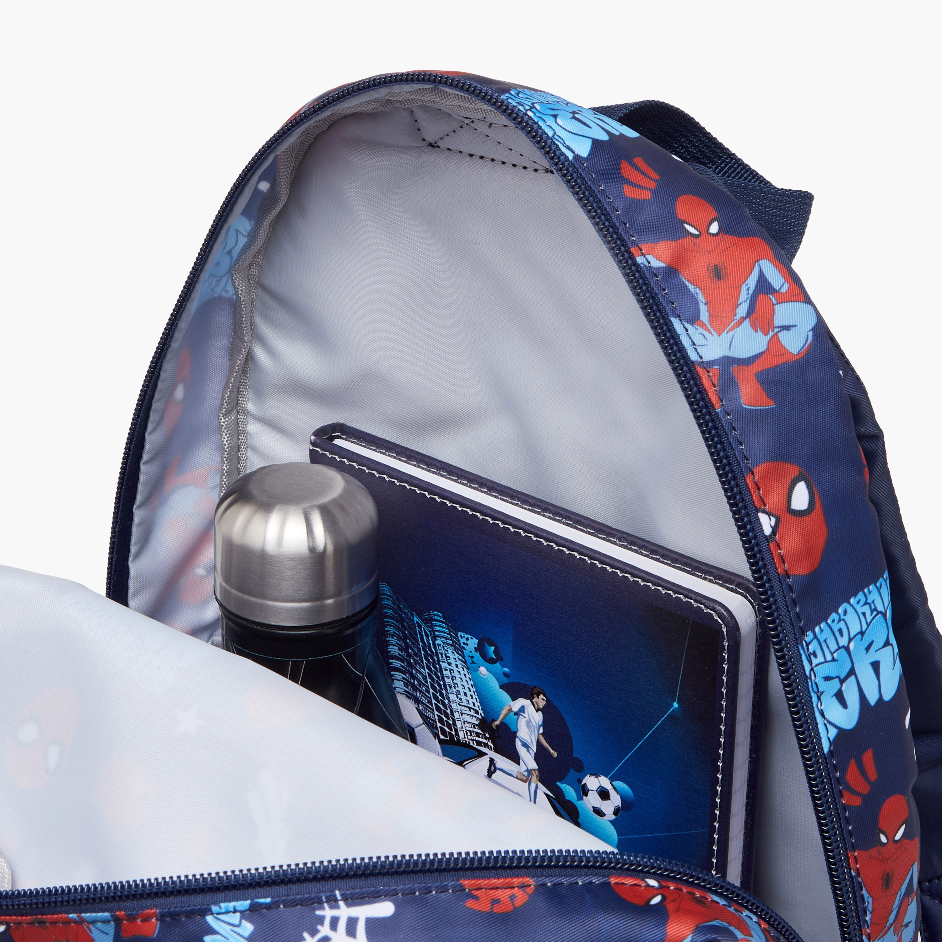 Spider Man Print School Backpack with Adjustable Shoulder Straps and Zip Closure - 33x25x10 cm-school-bagsandbackpacks-backpacks-image-8