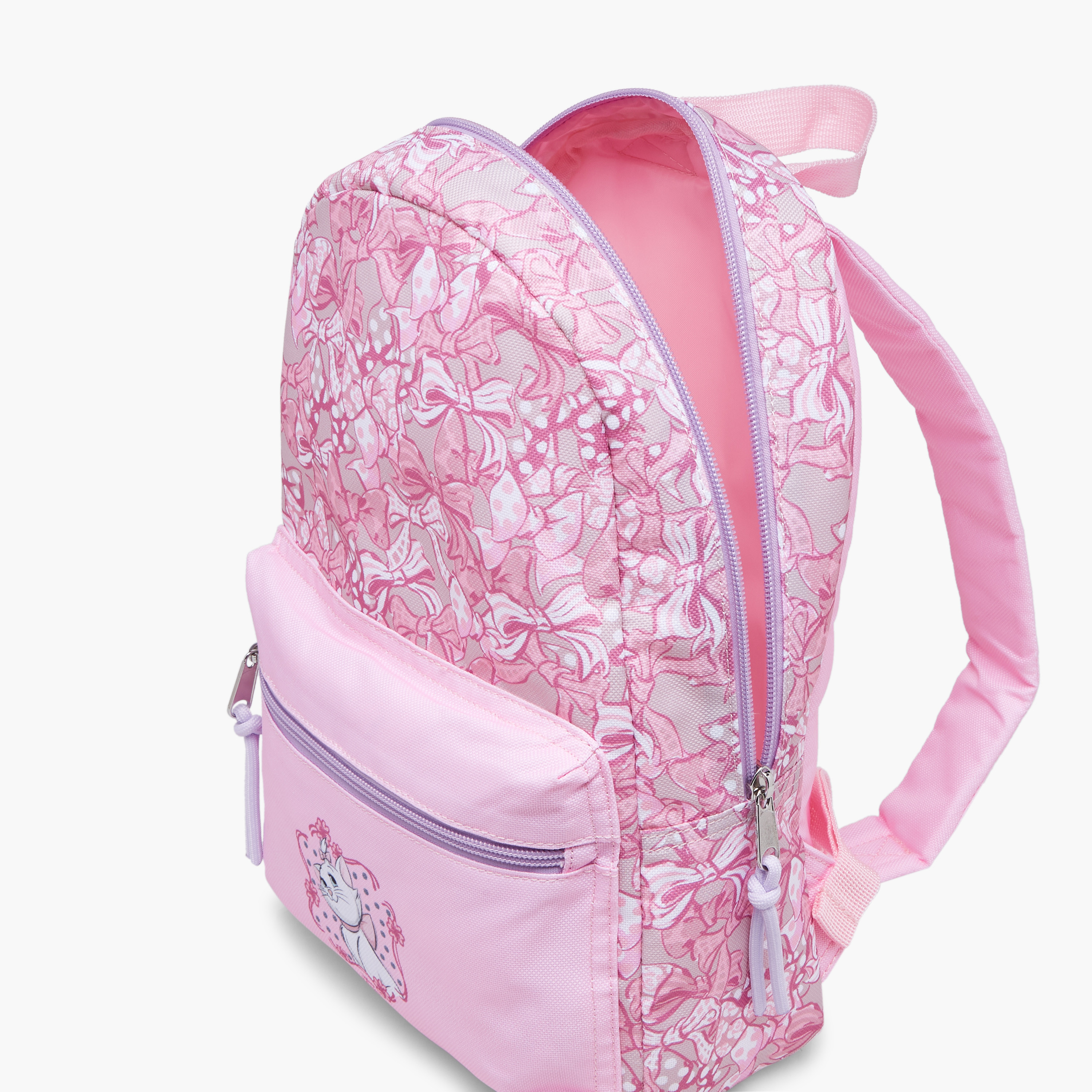 Marie Print School Backpack with Adjustable Shoulder Straps and Zip Closure - 31x24x10 cm-school-bagsandbackpacks-backpacks-image-7