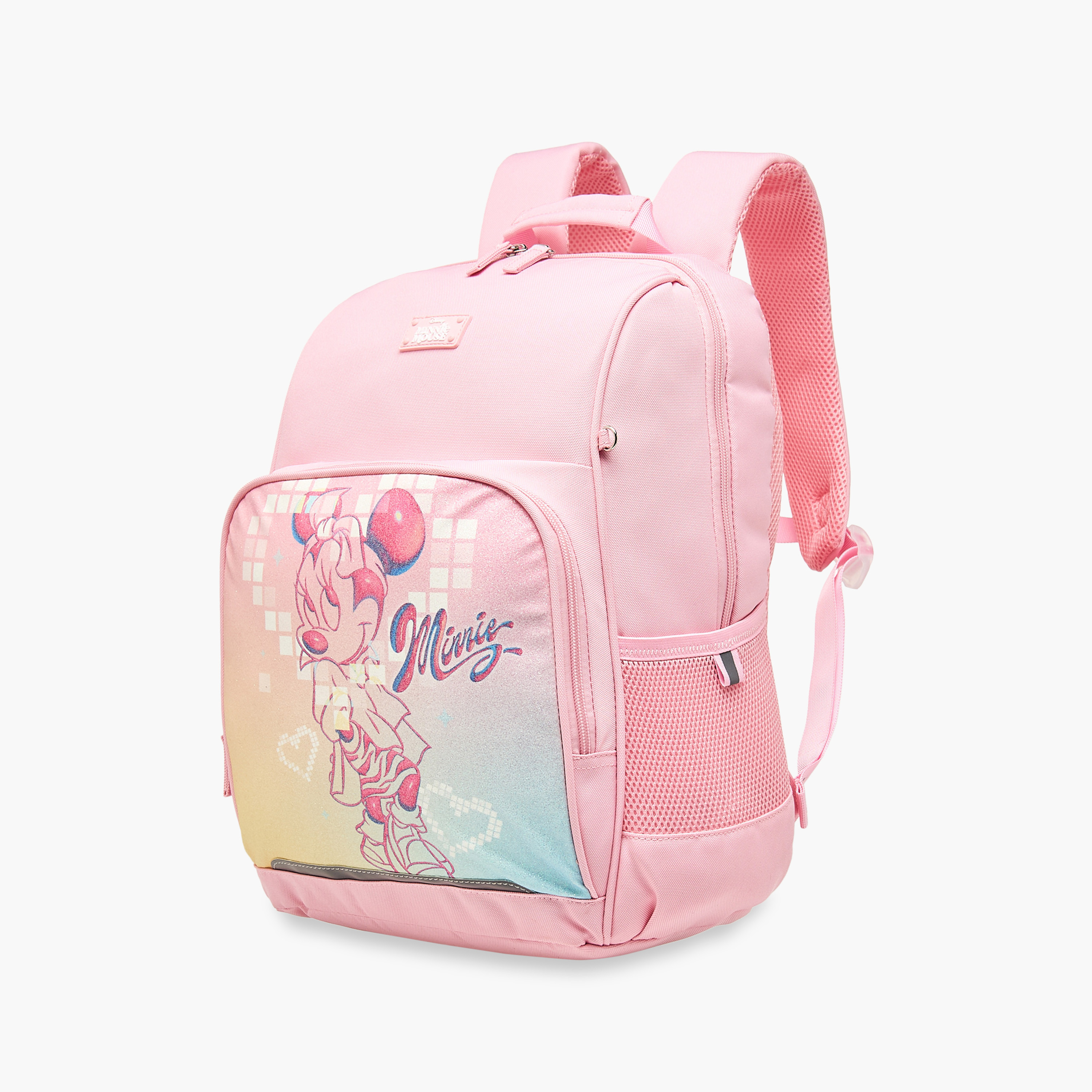 Minnie Mouse Print School Backpack with Adjustable Straps and Zip Closure - 13x31x41 cm-school-bagsandbackpacks-backpacks-image-2
