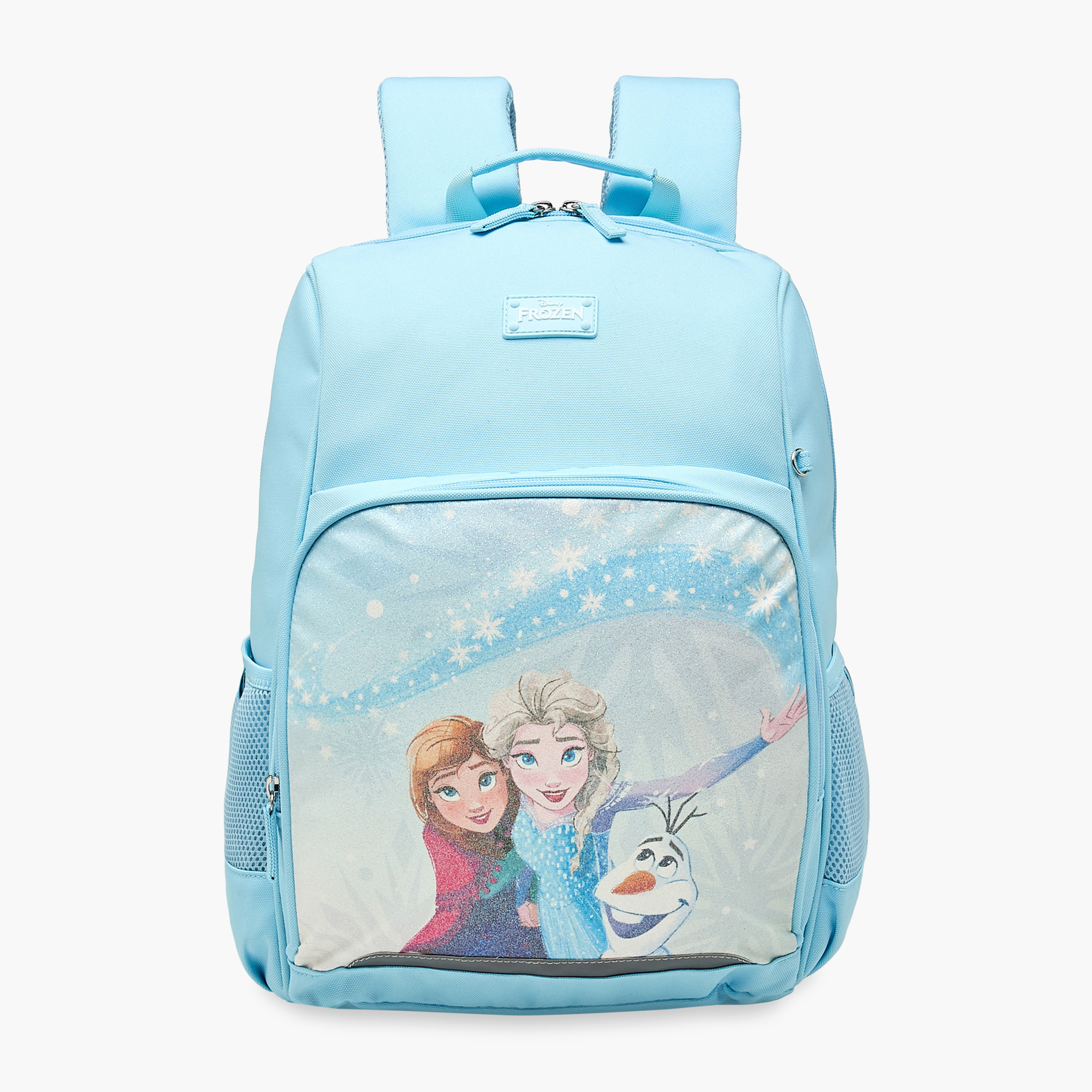 شنطة ظهر مدرسية بطبعات فروزن وأحزمة قابلة للتعديل وسحاب إغلاق - 13x31x41 سم-school-bagsandbackpacks-backpacks-image-1
