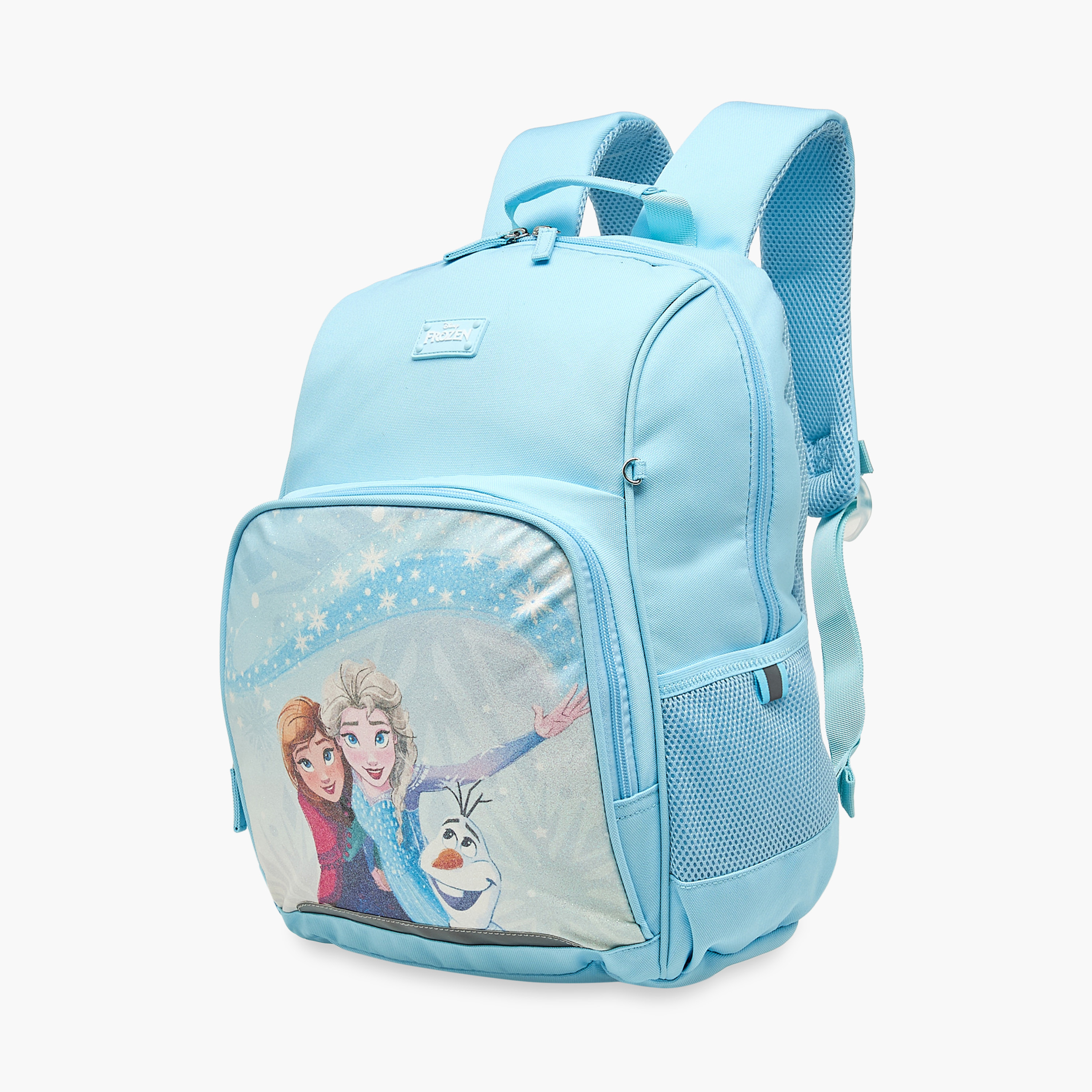 شنطة ظهر مدرسية بطبعات فروزن وأحزمة قابلة للتعديل وسحاب إغلاق - 13x31x41 سم-school-bagsandbackpacks-backpacks-image-2