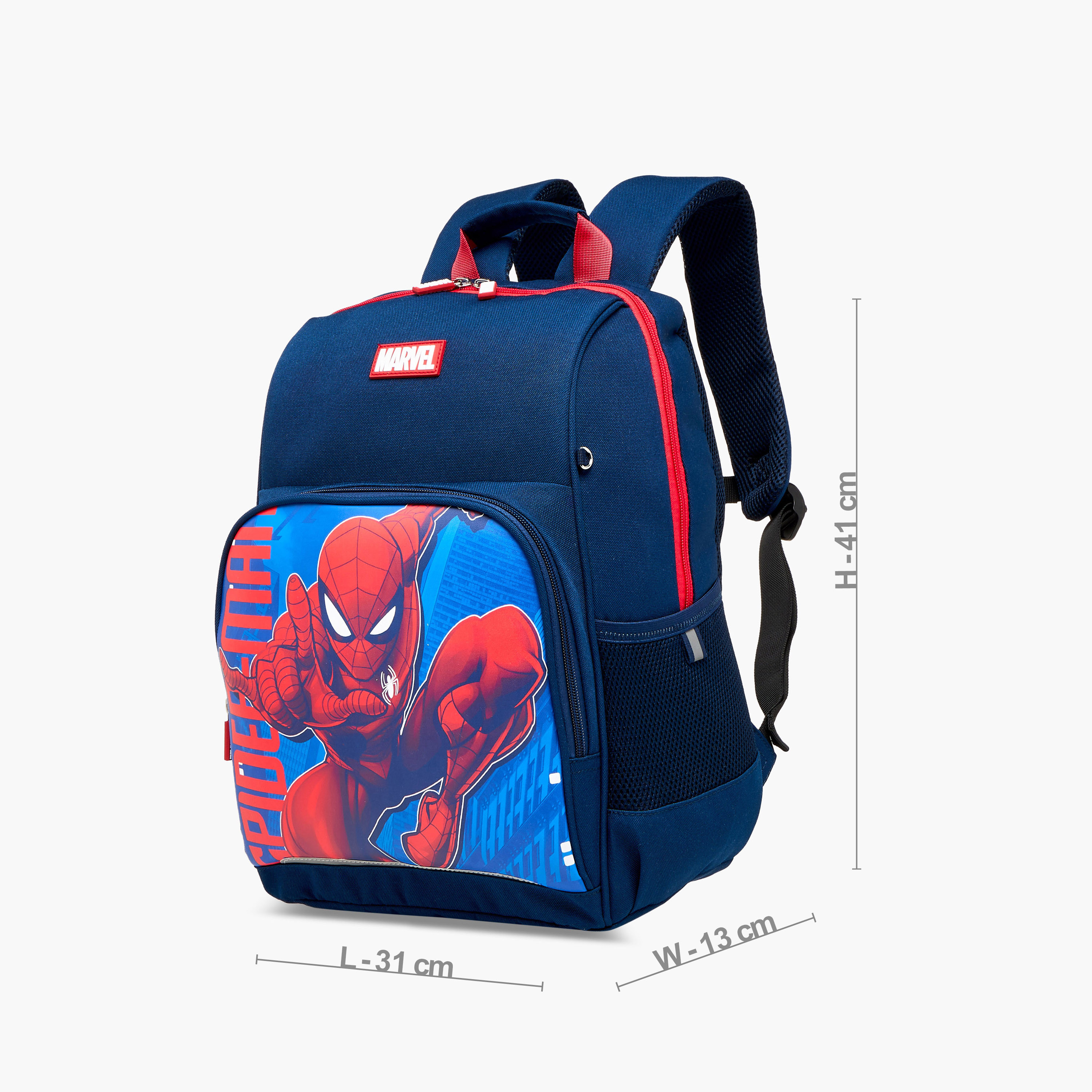 Spider-Man Print School Backpack with Adjustable Shoulder Straps and Zip Closure - 13x31x41 cm-school-bagsandbackpacks-backpacks-image-2