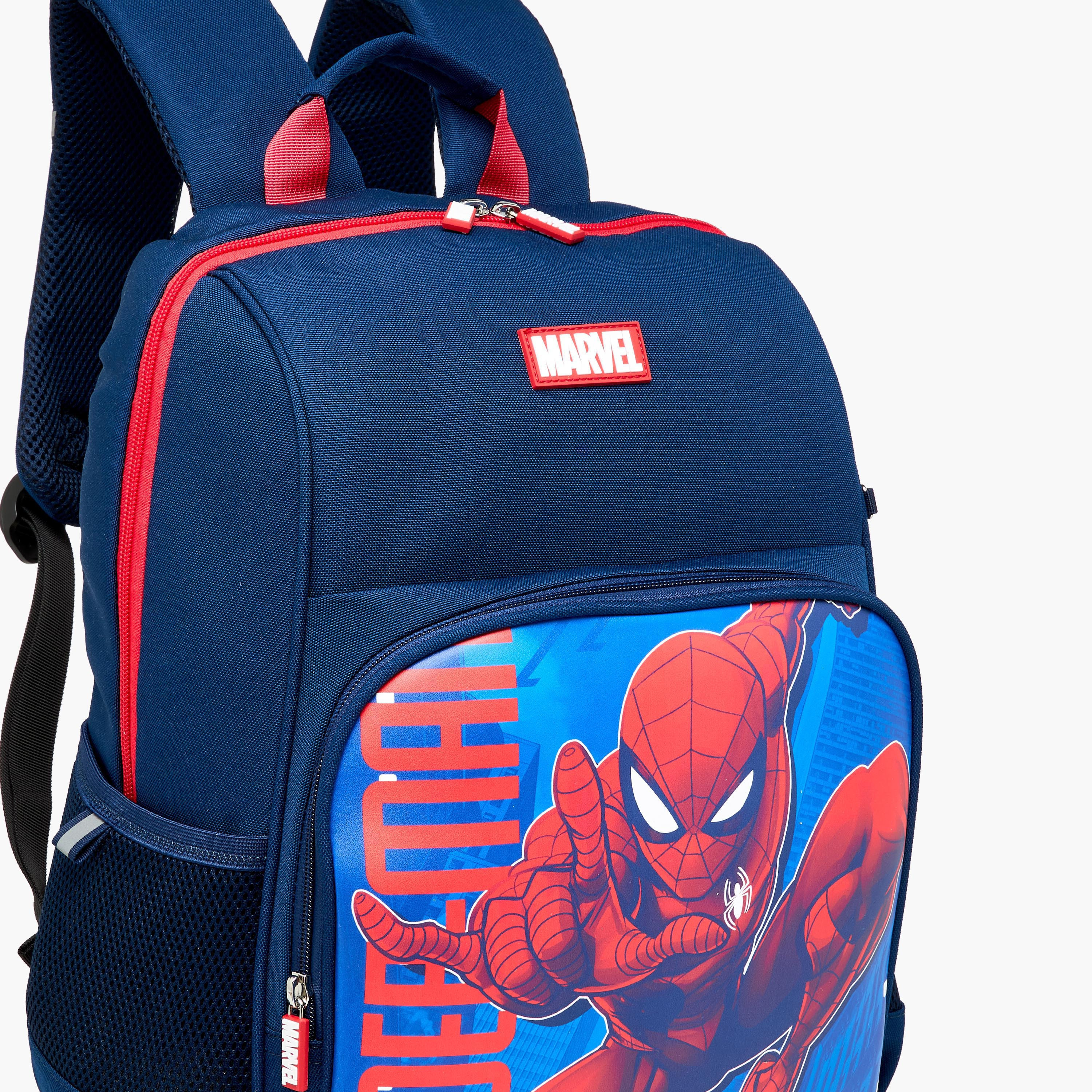 Spider-Man Print School Backpack with Adjustable Shoulder Straps and Zip Closure - 13x31x41 cm-school-bagsandbackpacks-backpacks-image-7