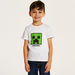 Juniors Minecraft Print T-shirt with Crew Neck and Short Sleeves-T Shirts-thumbnail-1