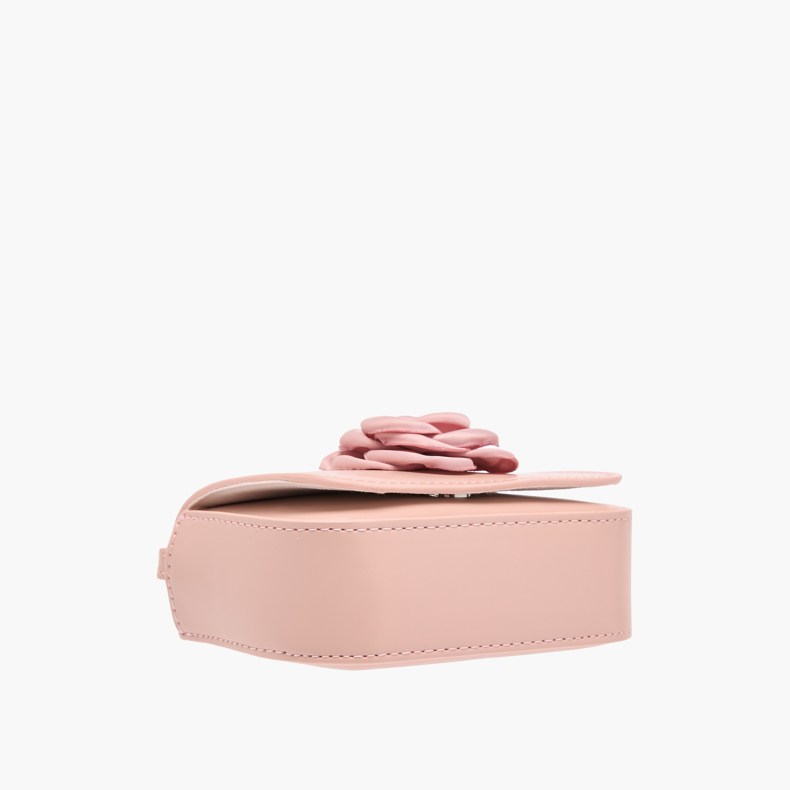 شنطة كروس بودي بحزام سلسلة وطية إغلاق وزينة وردة من فلورا بيلا-girls-accessories-bags-image-6