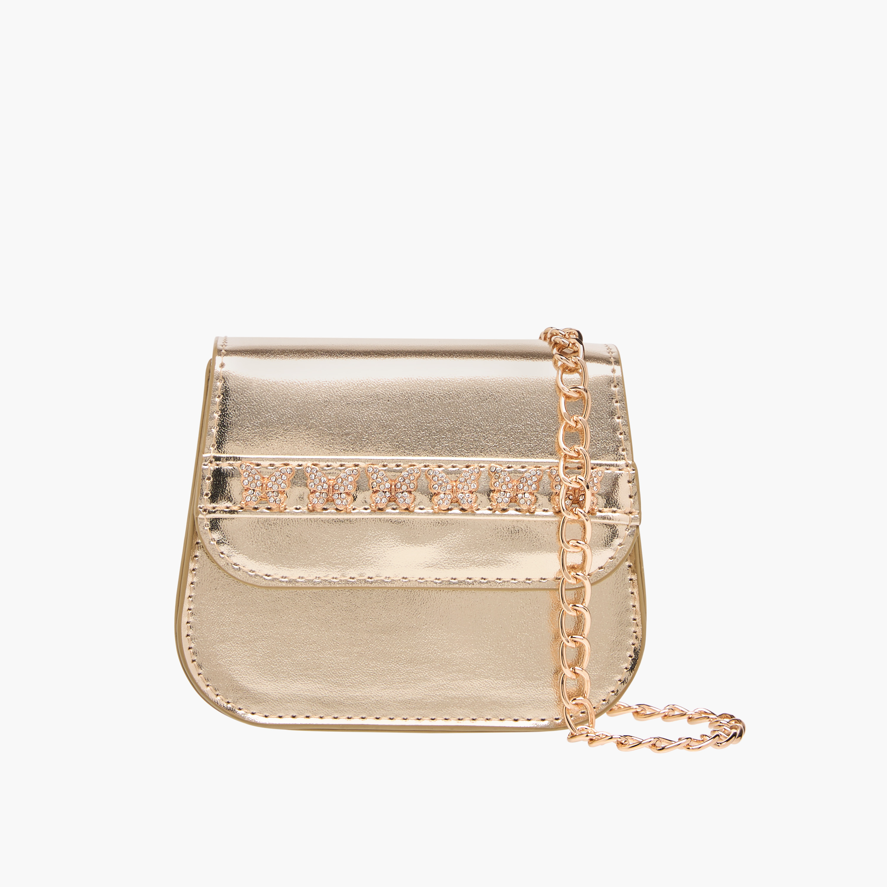 Flora Bella Butterfly Accent Crossbody Bag with Detachable Chain Strap and Flap Closure-girls-accessories-bags-image-1
