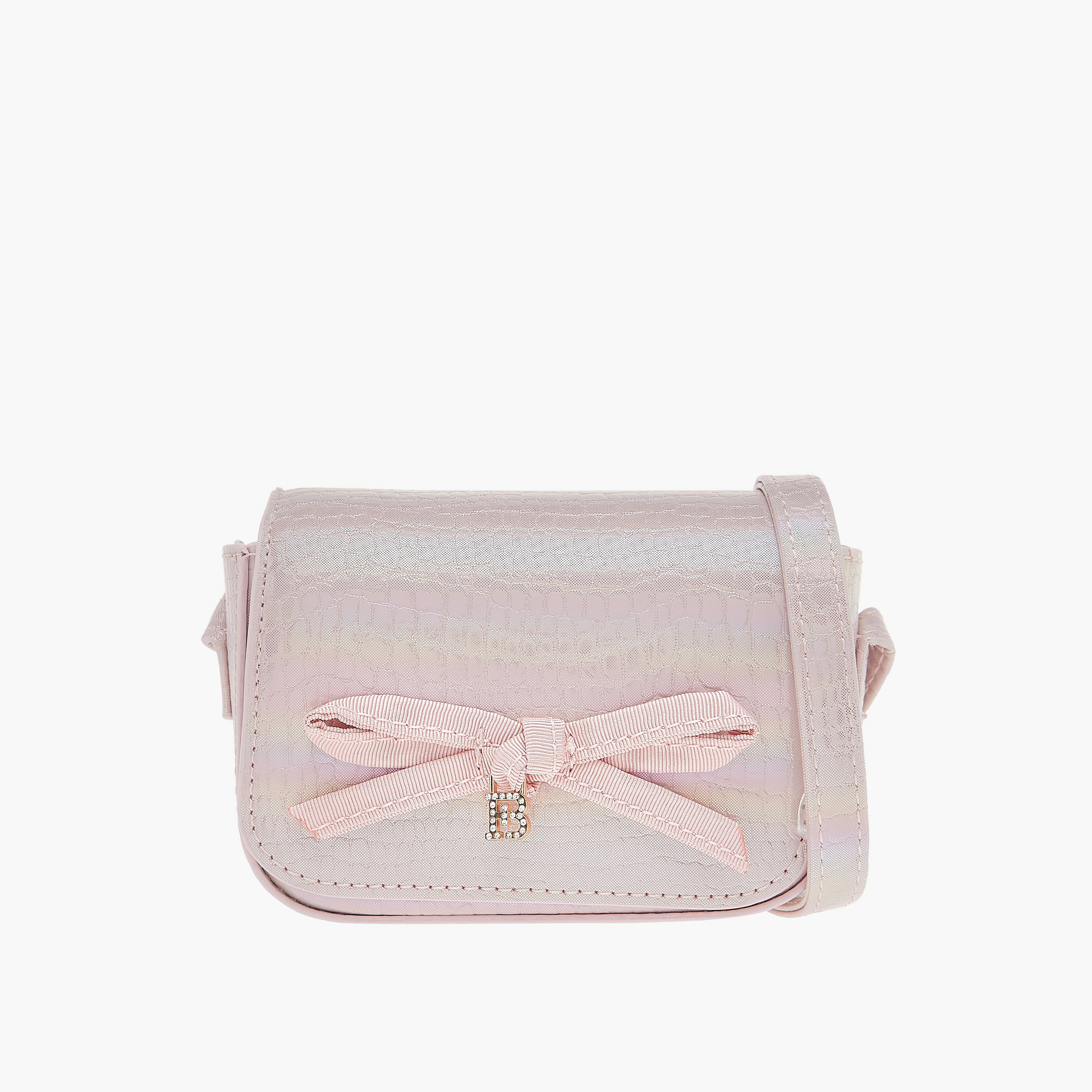 شنطة كروس بودي مزينة بحزام قابل للتعديل وإغلاق مغناطيسي من فلورا بيلا-girls-accessories-bags-image-1