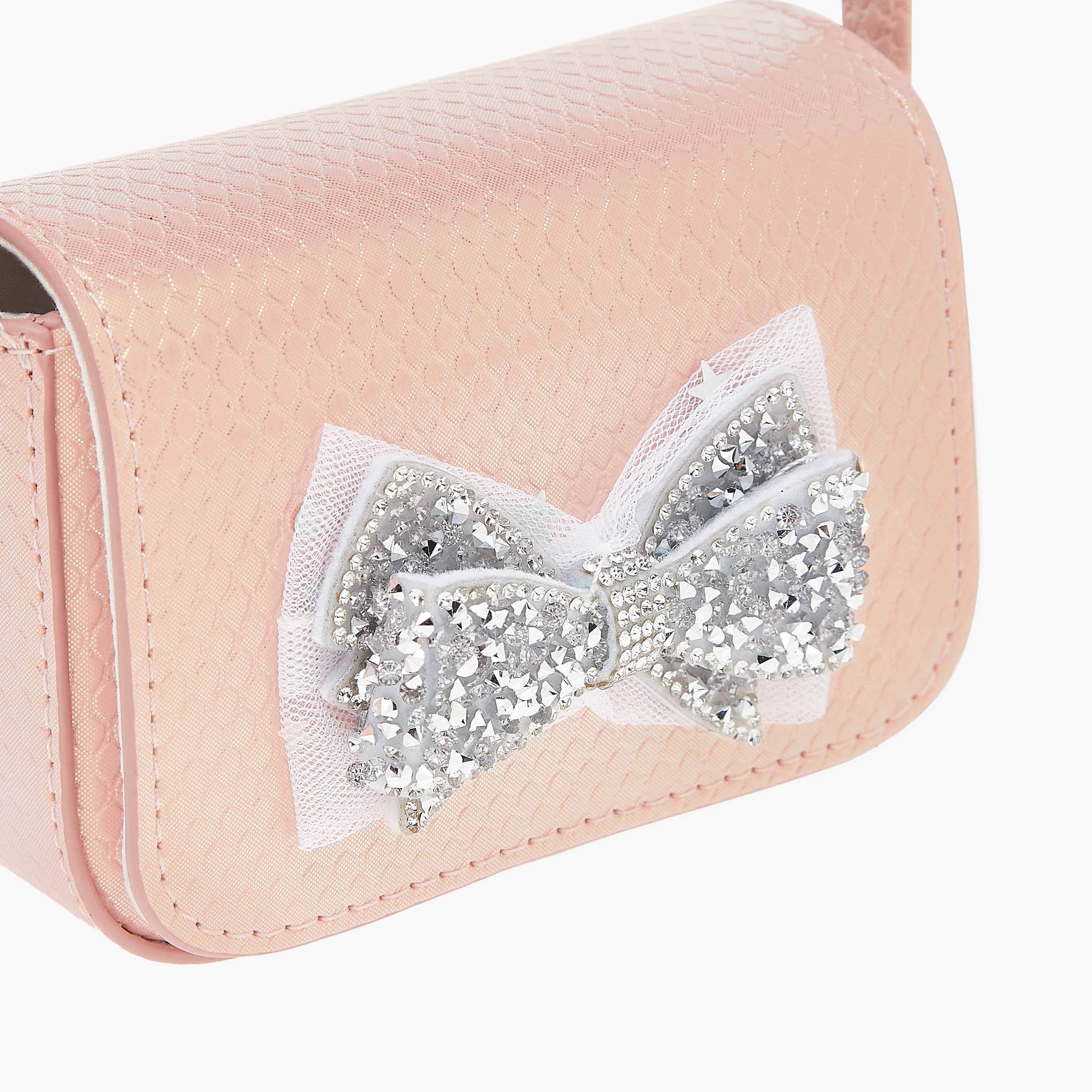Flora Bella Embellished Crossbody Bag with Adjustable Strap and Magnetic Closure-girls-accessories-bags-image-4