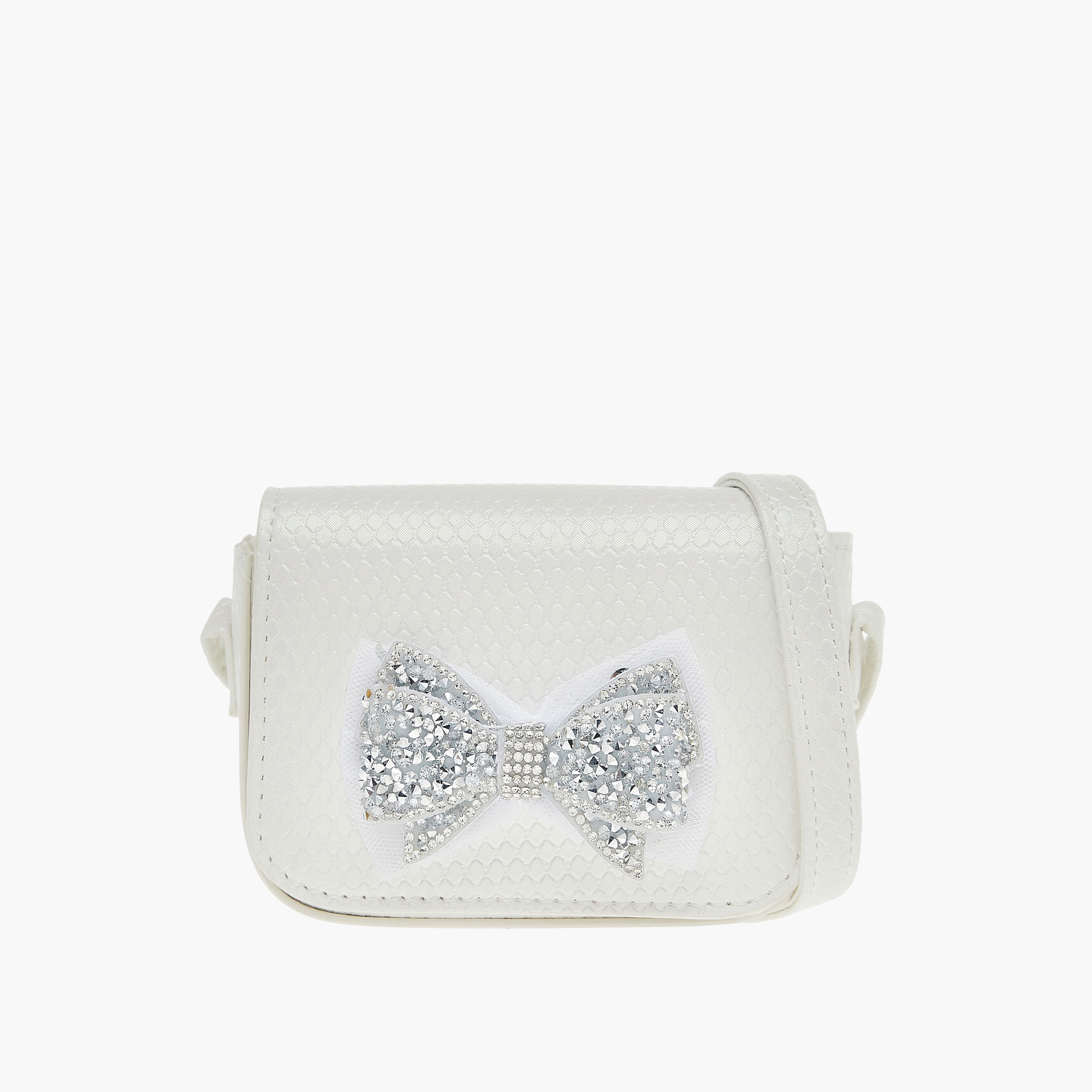 شنطة كروس بودي مزينة بحزام قابل للتعديل وإغلاق مغناطيسي من فلورا بيلا-girls-accessories-bags-image-1