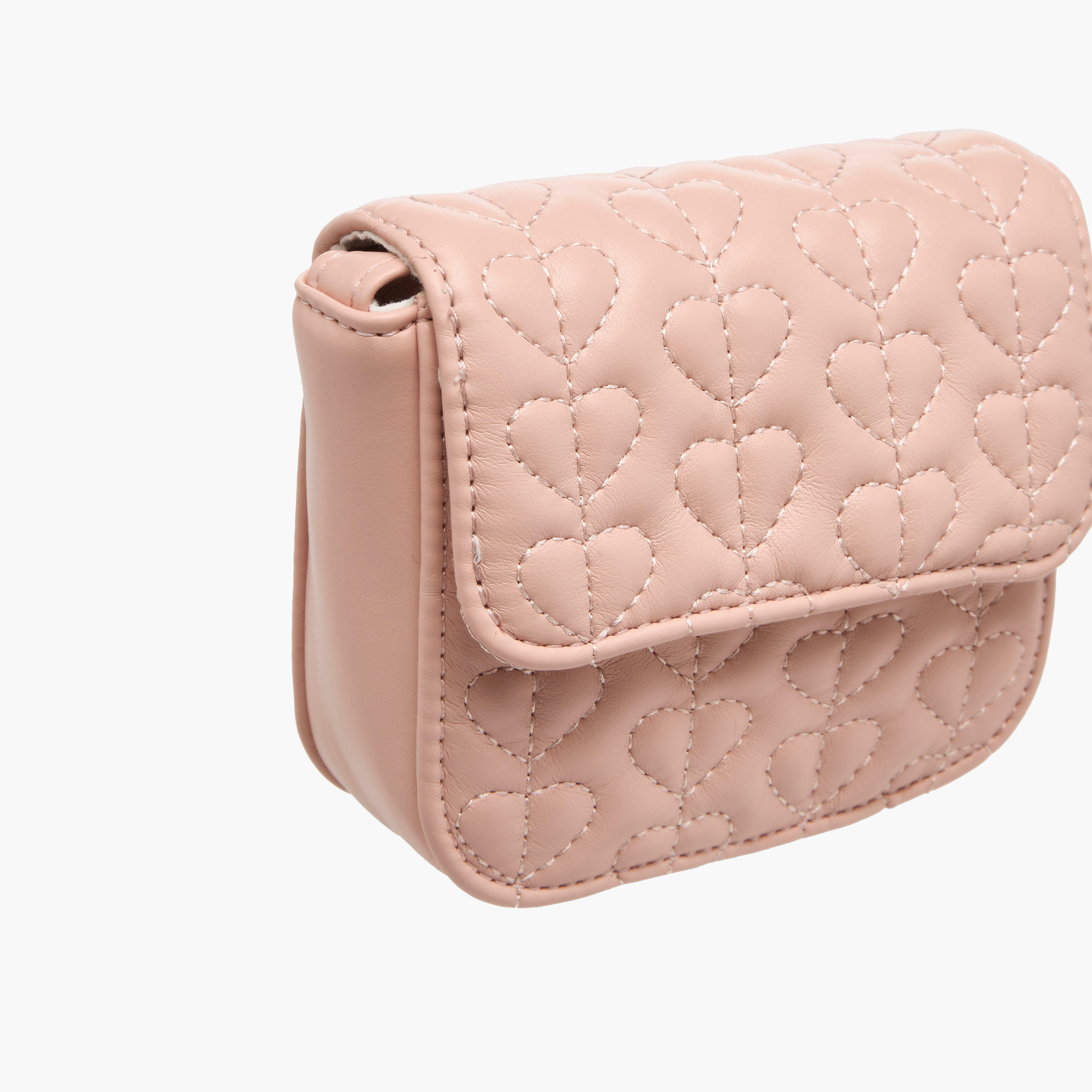 Flora Bella Heart Embroidered Crossbody Bag with Strap Handle and Flap Closure-girls-accessories-bags-image-4