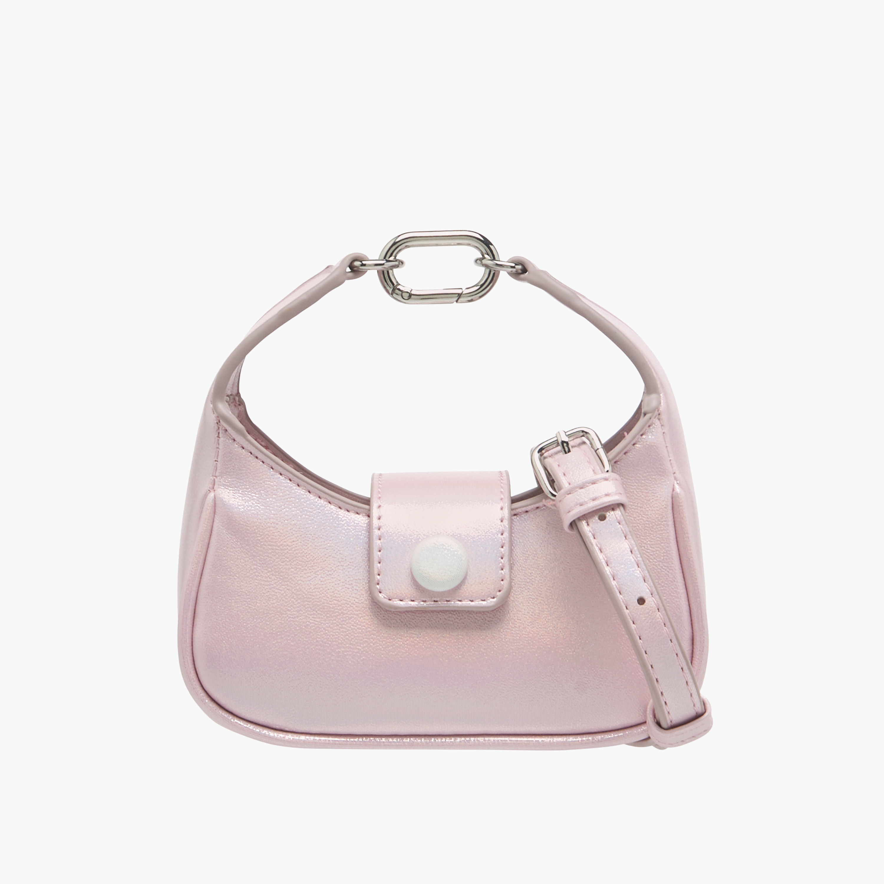 شنطة كروس بودي سادة بحزام قابل للفصل وطية إغلاق من فلورا بيلا-girls-accessories-bags-image-1