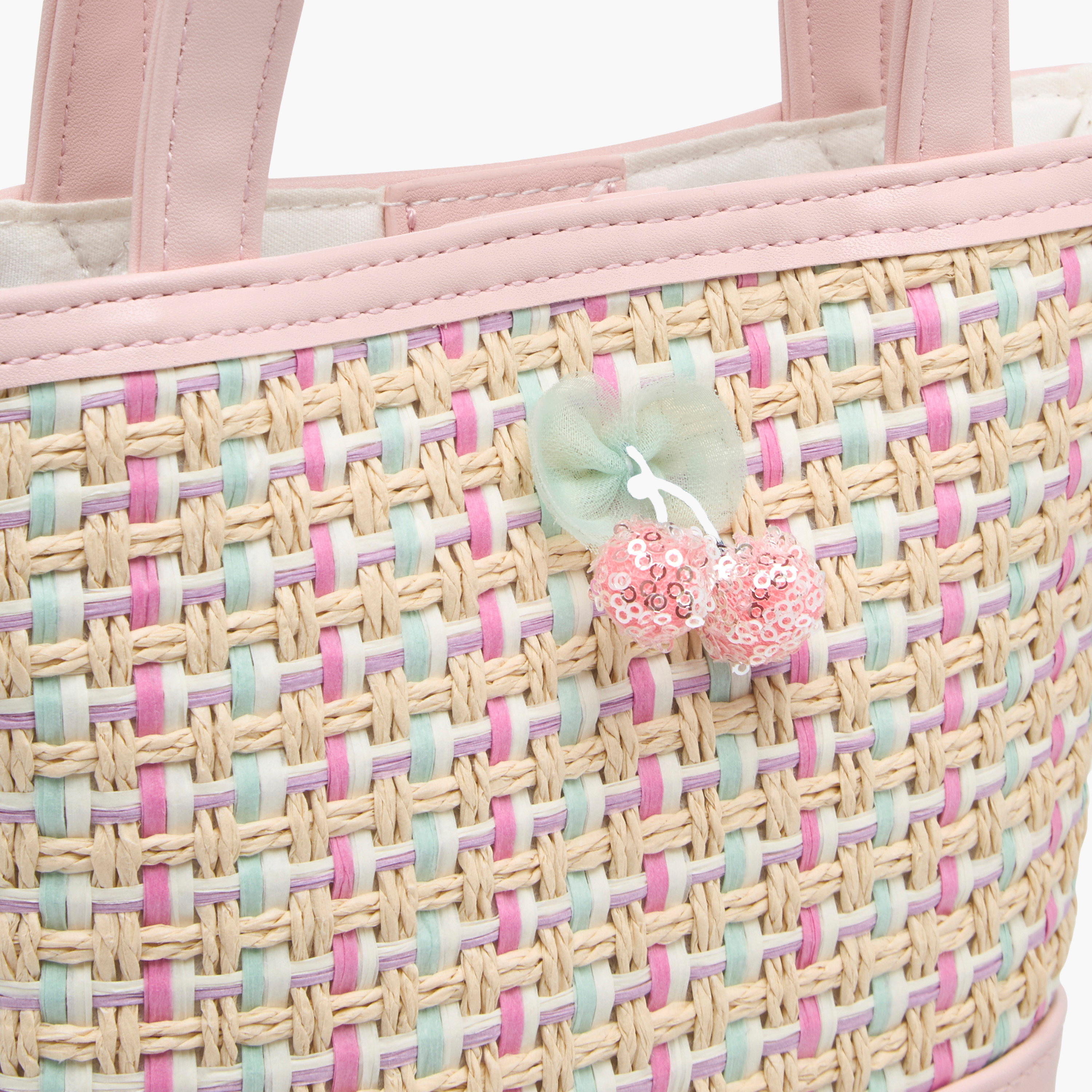 Flora Bella Textured Tote Bag with Double Handle and Snap Button Closure-girls-accessories-bags-image-4