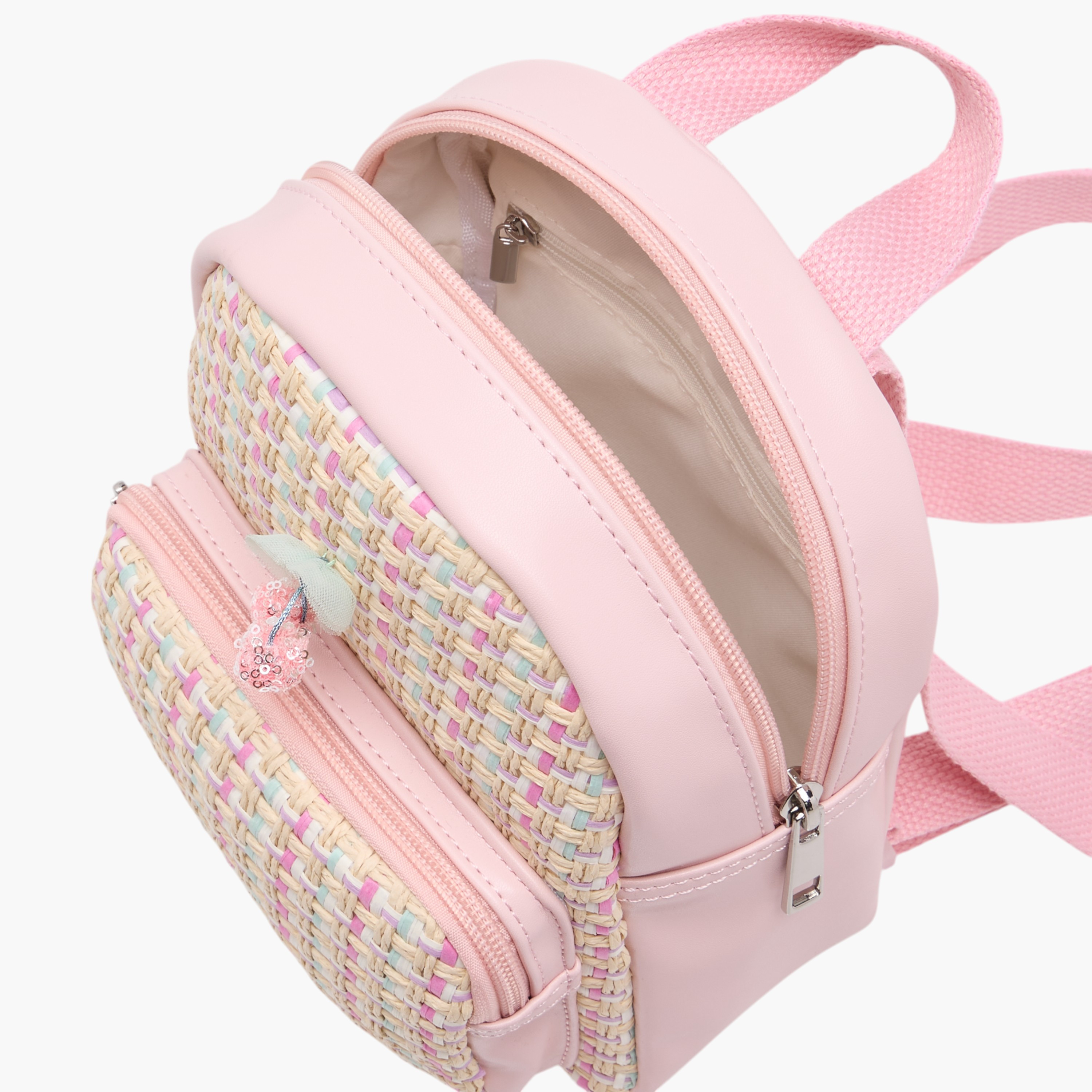 Flora Bella Textured Backpack with Adjustable Straps and Zip Closure - 8x17x21 cm-school-bagsandbackpacks-backpacks-image-7