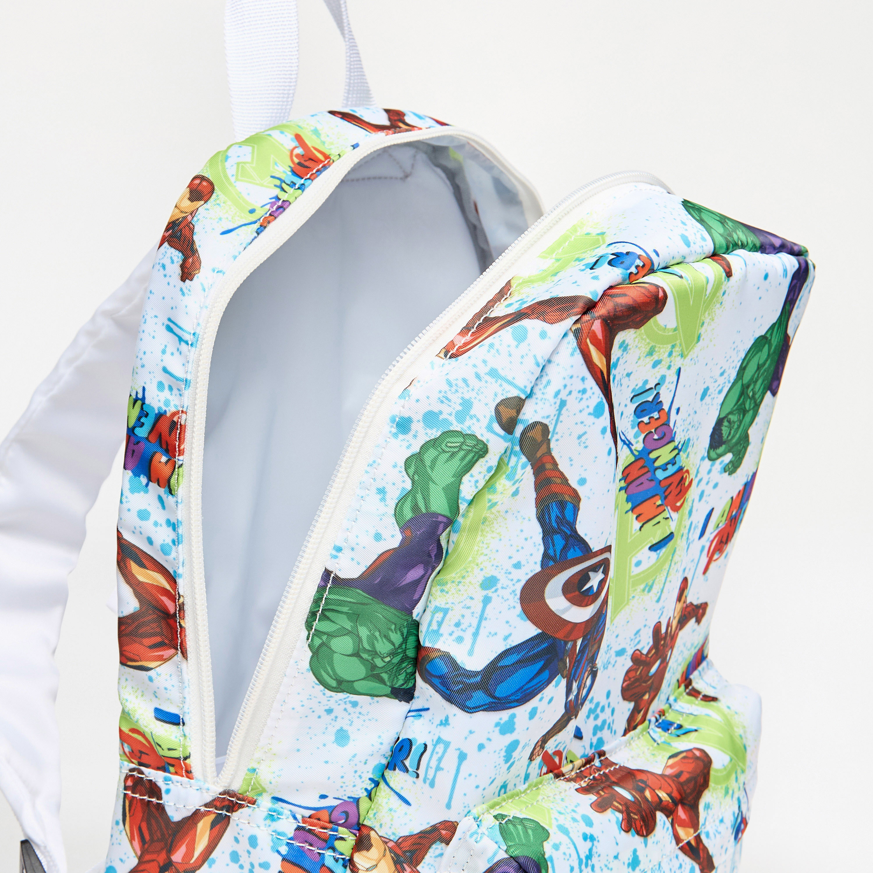 شنطة ظهر بحمالات قابلة للتعديل وسحاب إغلاق وطبعات أفينجرز -  31x24x10 سم-school-bagsandbackpacks-backpacks-image-4