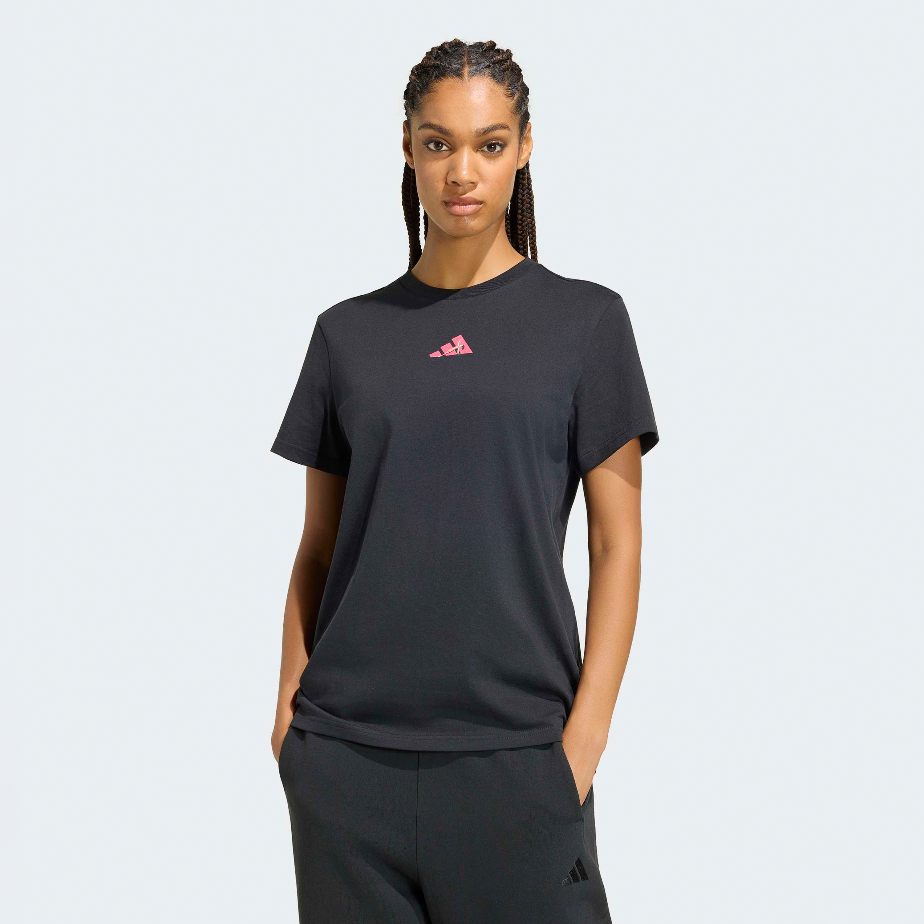 adidas Women Soft Sports Graphic Short Sleeve T-Shirt-sports-women-clothing-tshirtsandvests-image-1