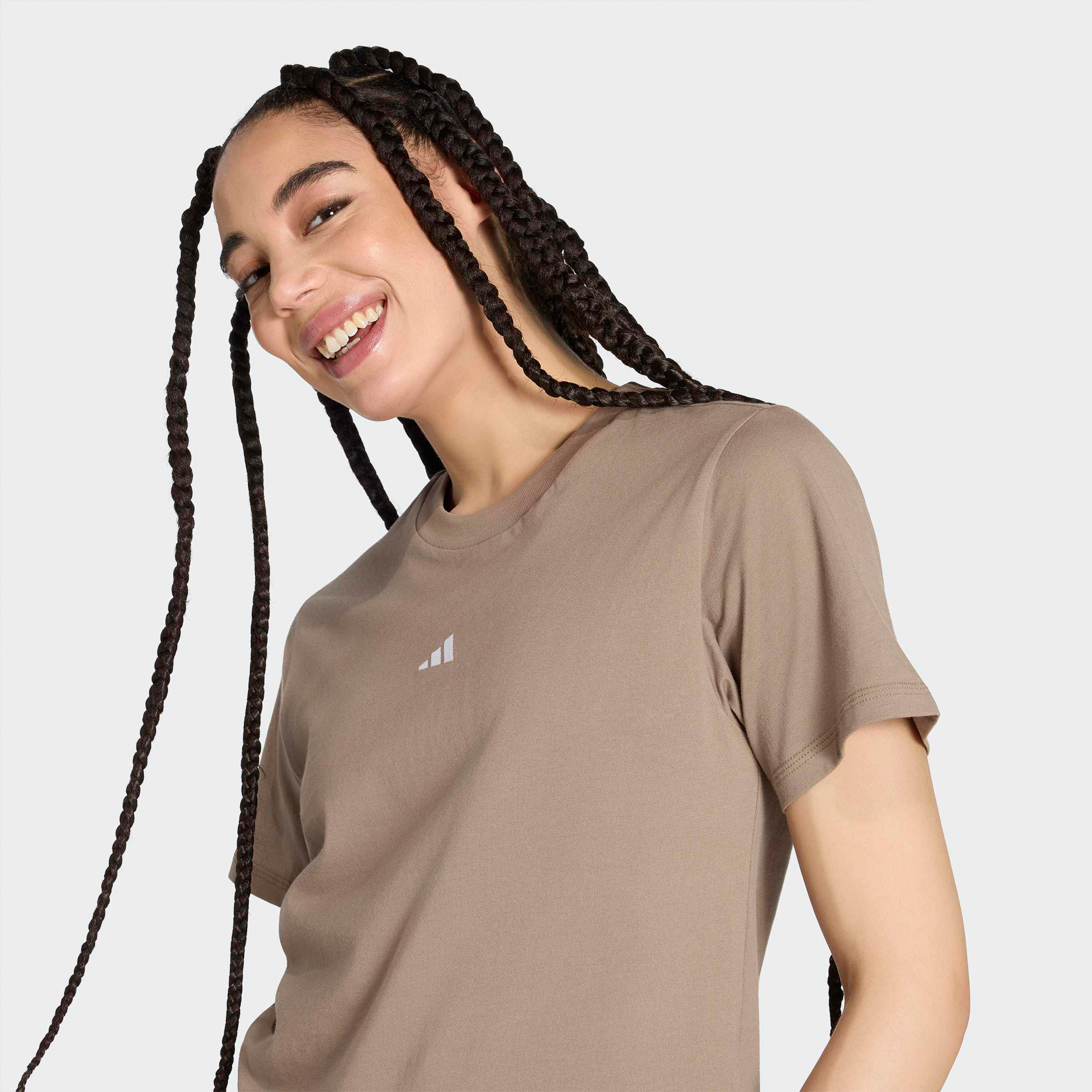 adidas Women's Essentials 3-Stripes Cotton T-Shirt JX7619 | OE-sports-women-clothing-tshirtsandvests-image-4