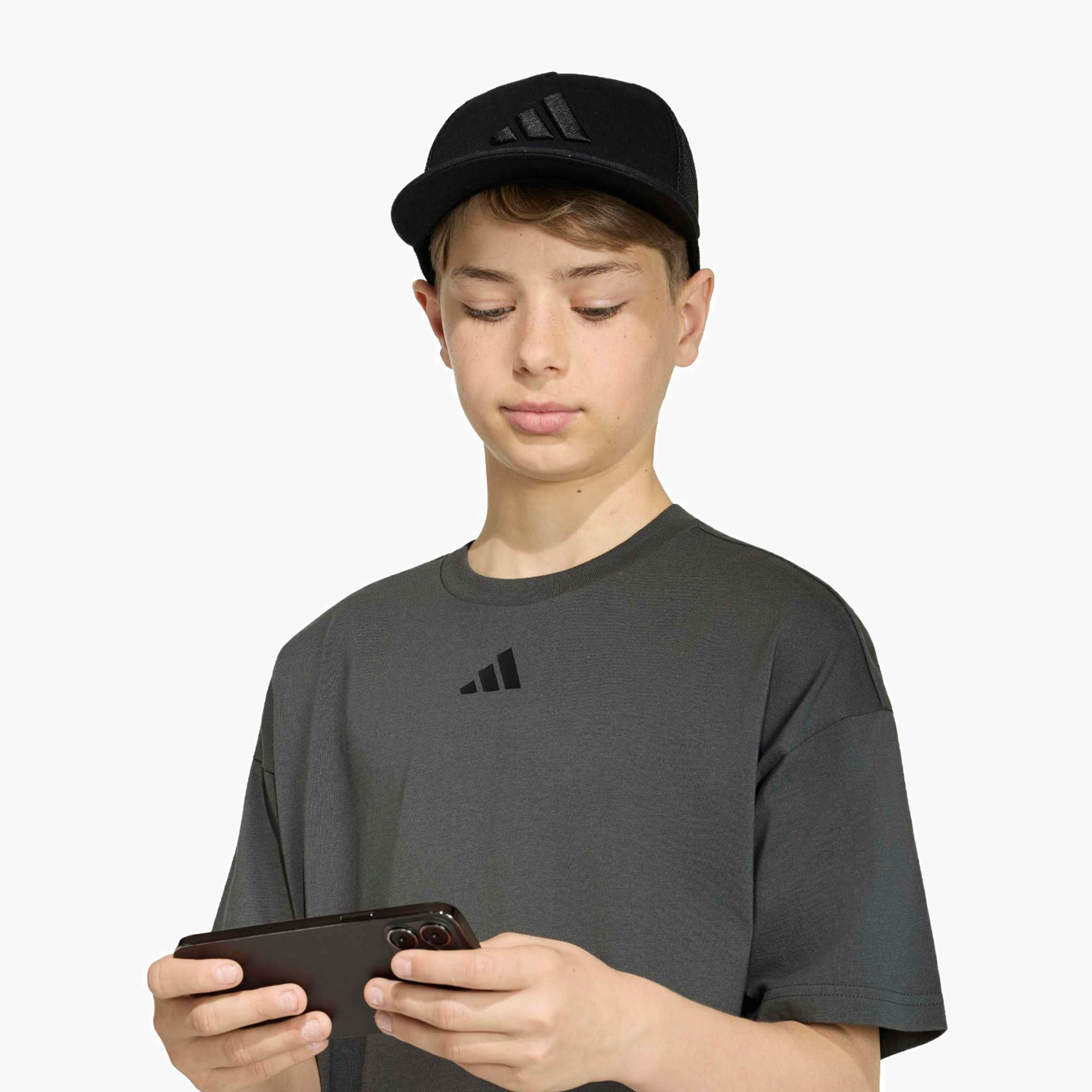 adidas Crew Neck Short Sleeves T-shirt with Logo Print-boys-clothing-tshirtsandpolos-image-5