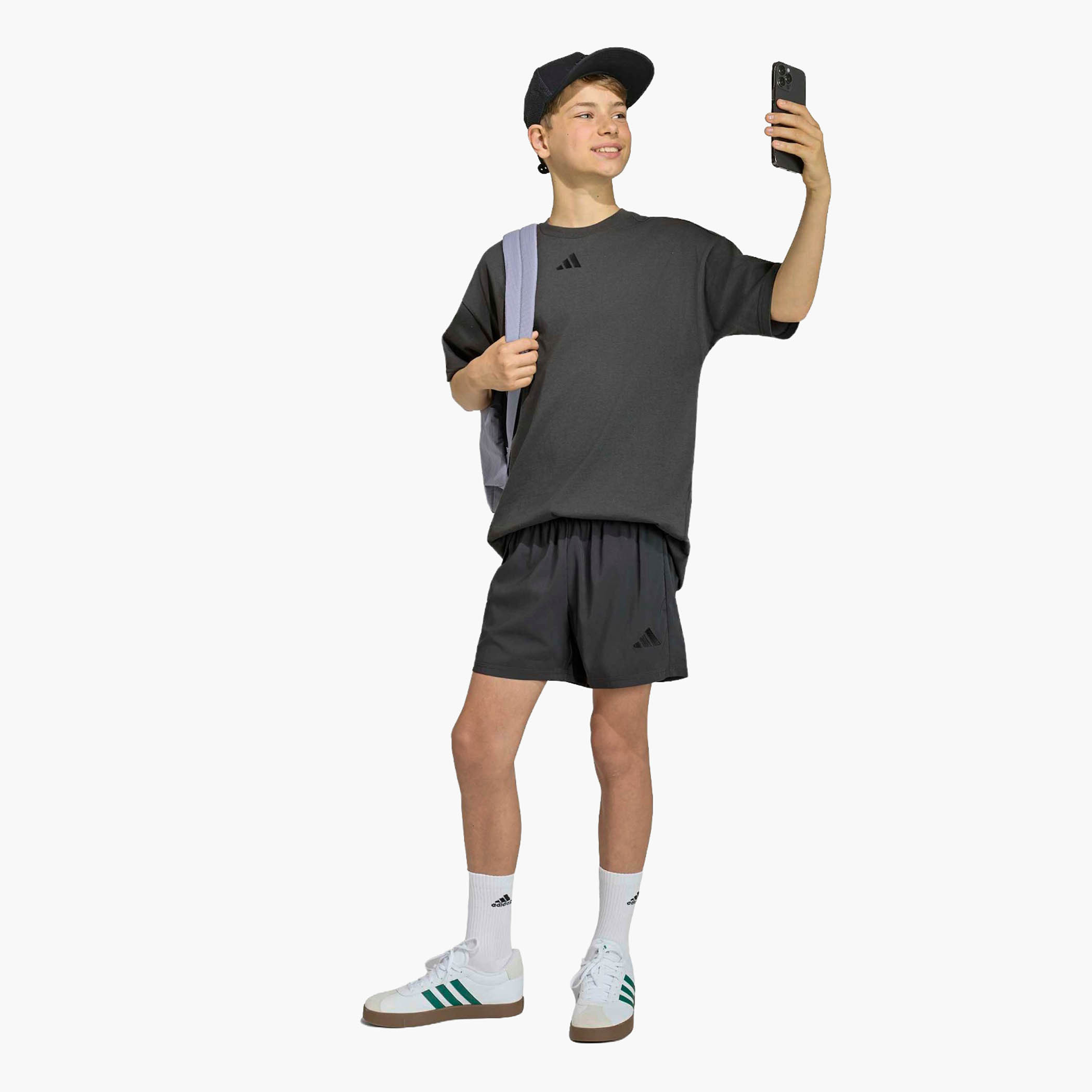 adidas Crew Neck Short Sleeves T-shirt with Logo Print-boys-clothing-tshirtsandpolos-image-6