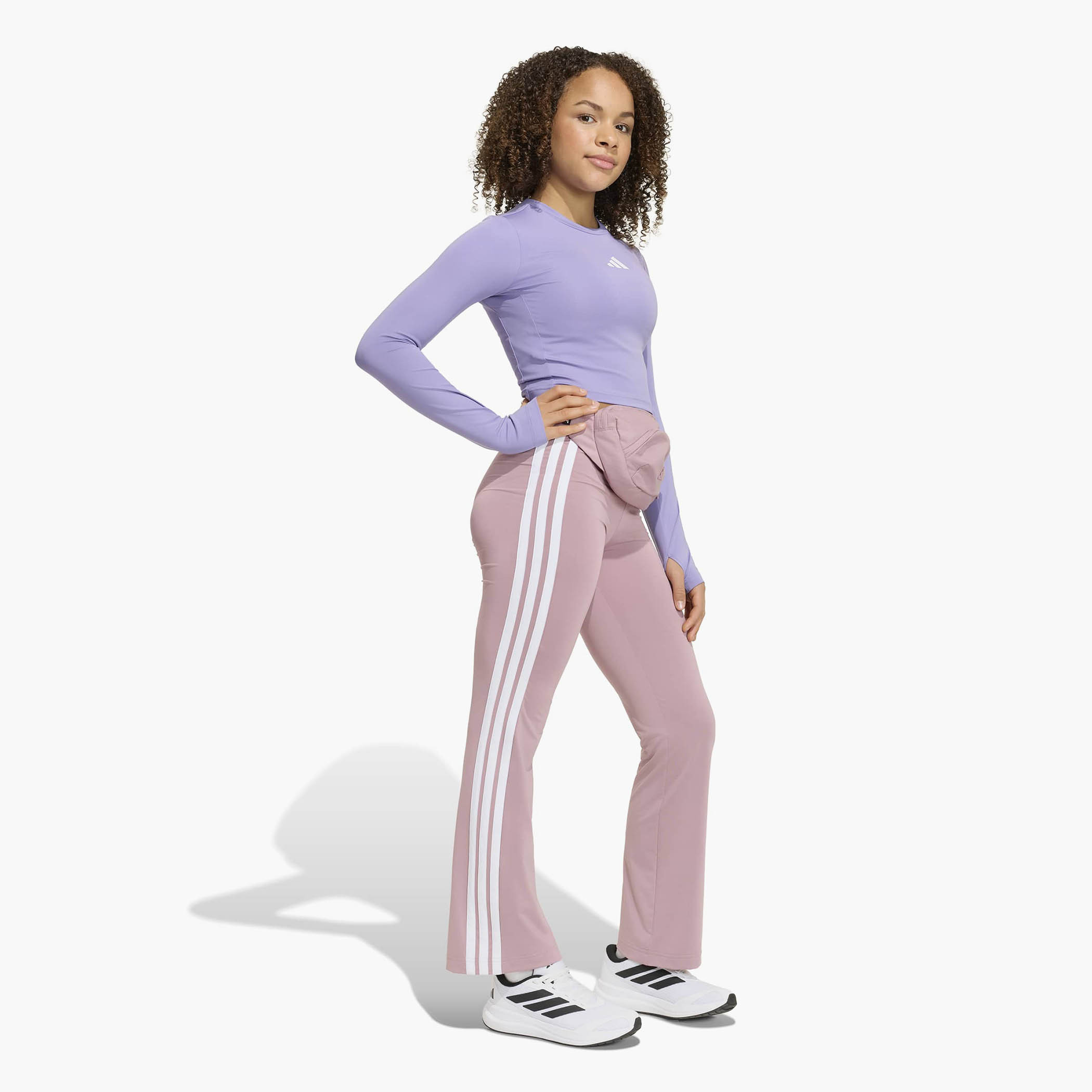 بنطلون رياضي بطبعات شعار للبنات من أديداس-sports-girls-clothing-bottoms-joggersandtrackpants-image-4