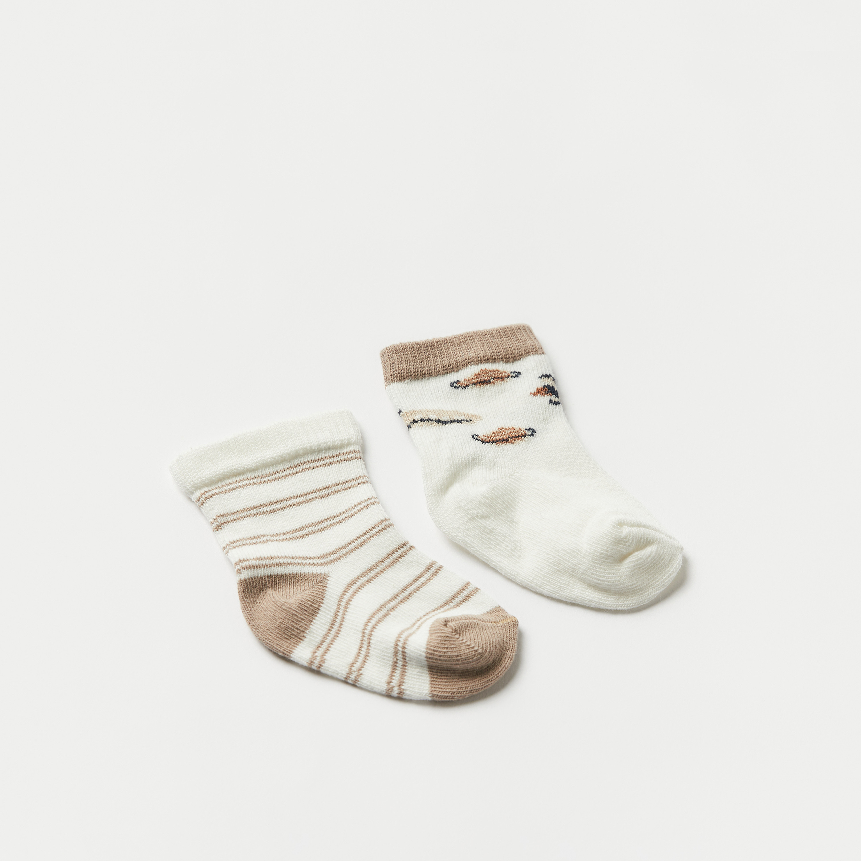 Juniors Printed Ankle Length Socks - Set of 2-baby-boys-accessories-socks-image-1
