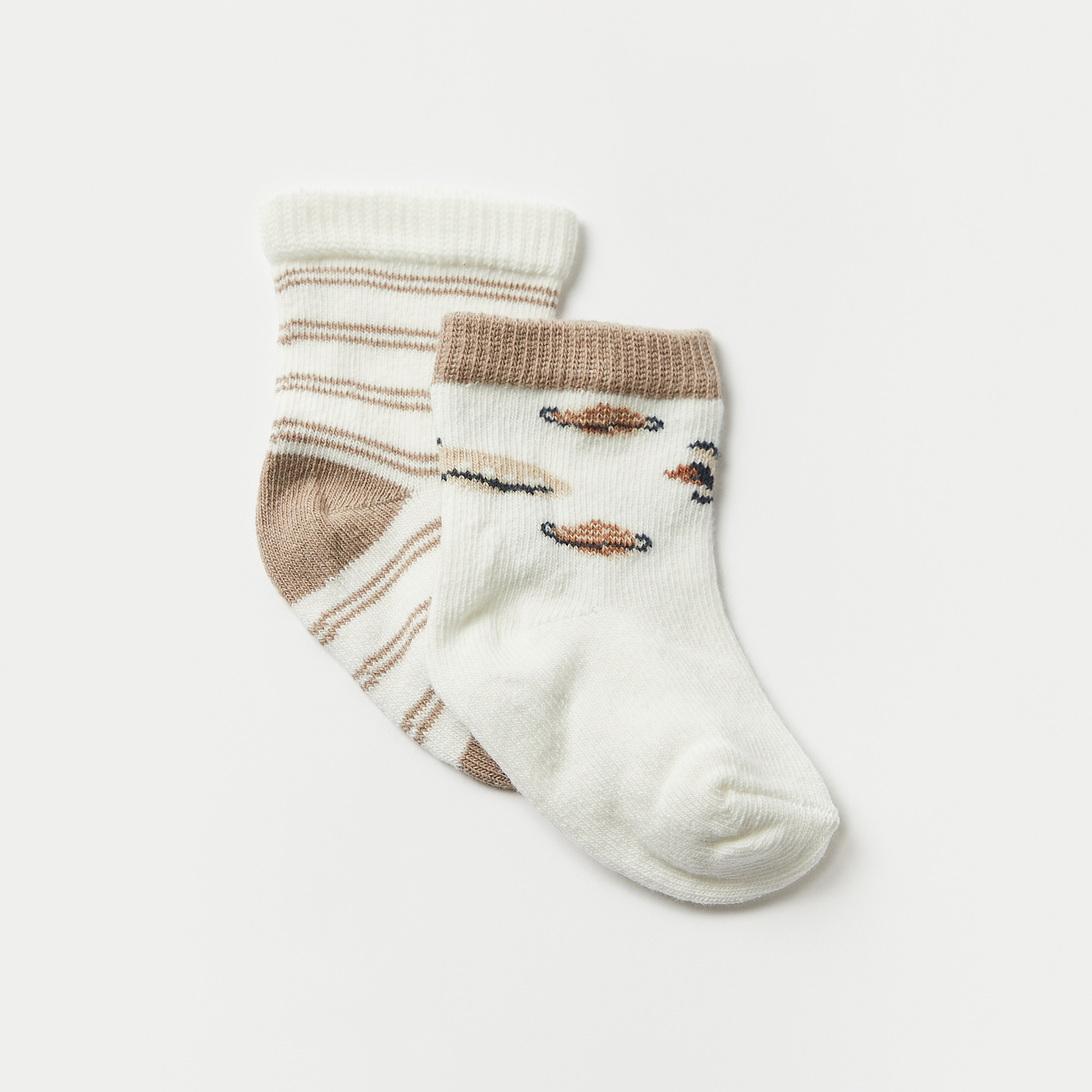 Juniors Printed Ankle Length Socks - Set of 2-baby-boys-accessories-socks-image-2