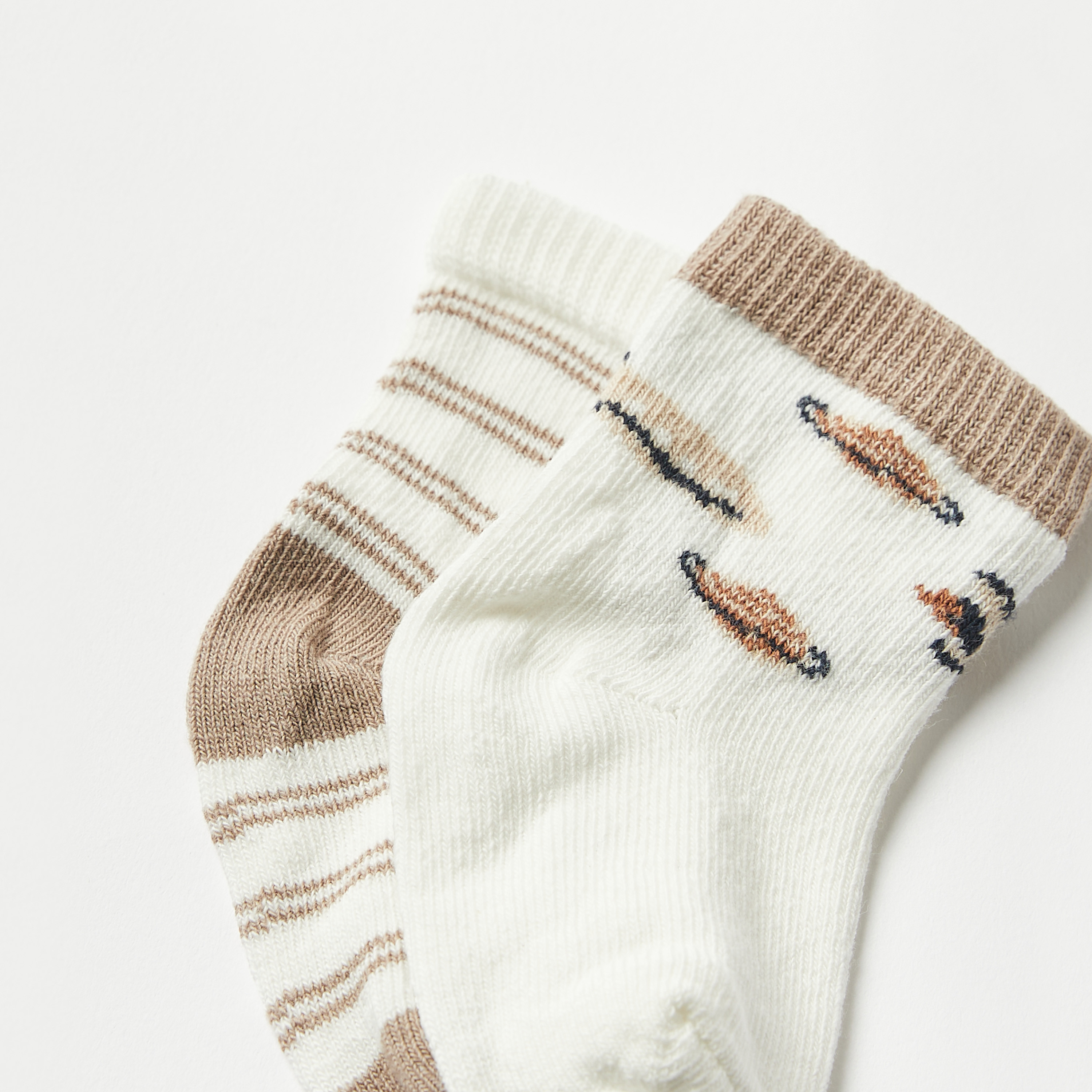 Juniors Printed Ankle Length Socks - Set of 2-baby-boys-accessories-socks-image-3
