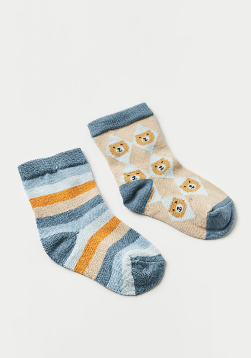 Juniors Printed Ankle Length Socks - Set of 2-Socks-image-0