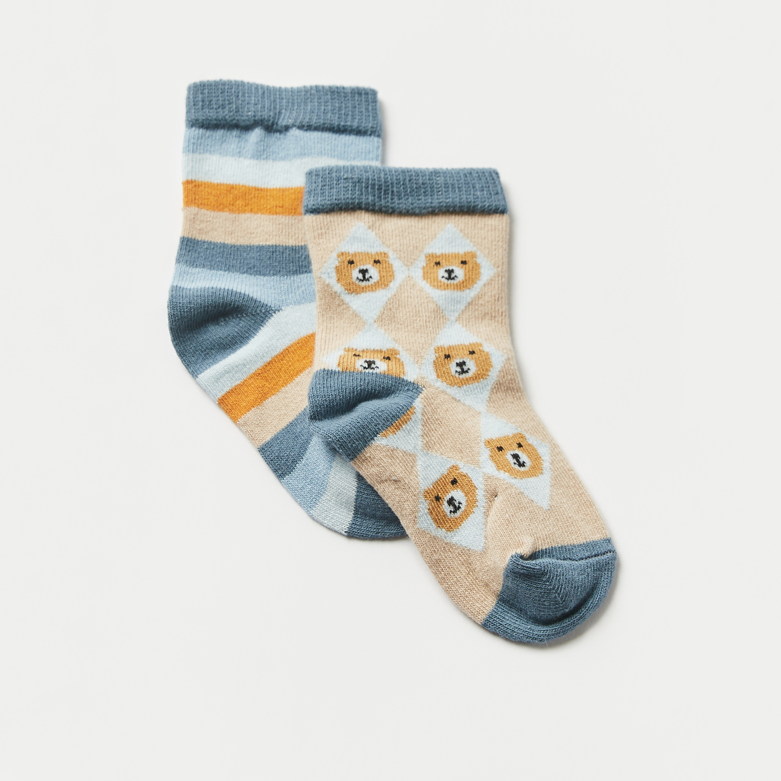Juniors Printed Ankle Length Socks - Set of 2-promo_babyshop_Buy3for1_OMN230426-image-2