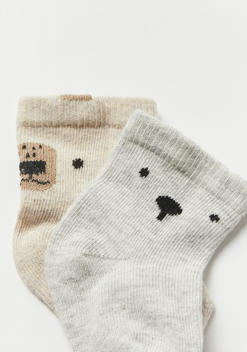 Juniors Printed Ankle Length Socks - Set of 2-Socks-image-2
