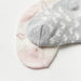 Juniors Heart Print Ankle Length Socks - Set of 2-Socks-thumbnail-3