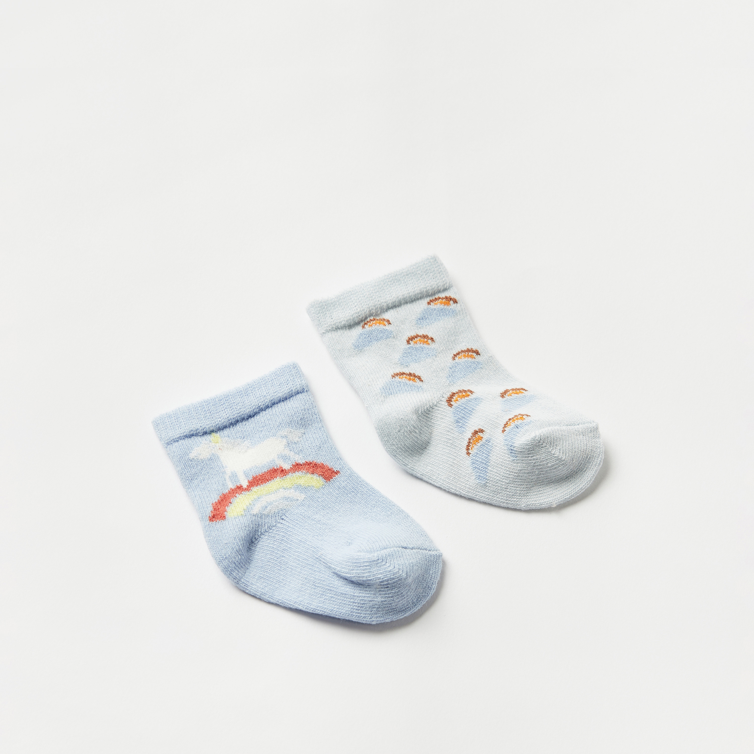 Juniors Printed Ankle Length Socks - Set of 2-promo_babyshop_Buy3for1_OMN230426-image-1