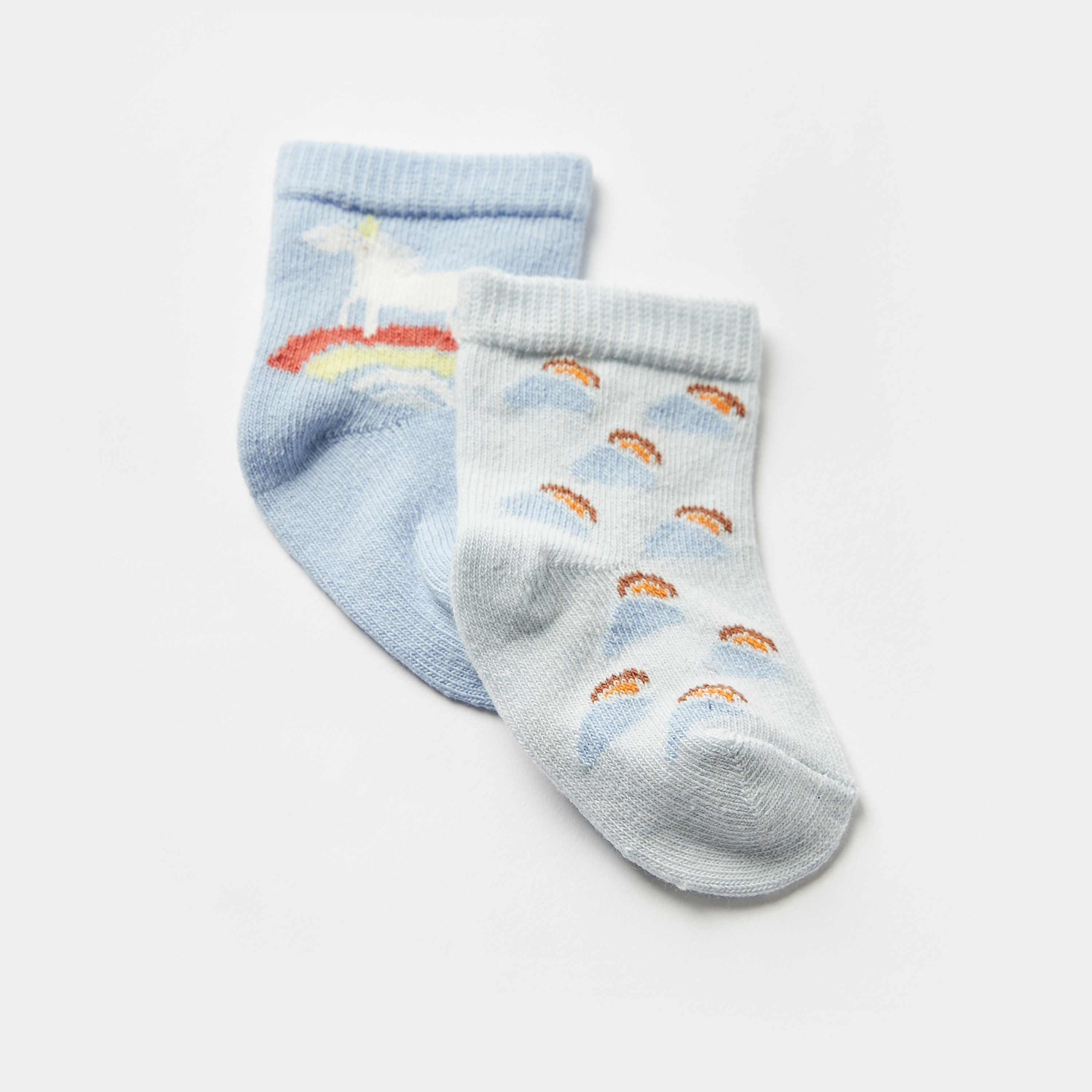 Juniors Printed Ankle Length Socks - Set of 2-promo_babyshop_Buy3for1_OMN230426-image-2