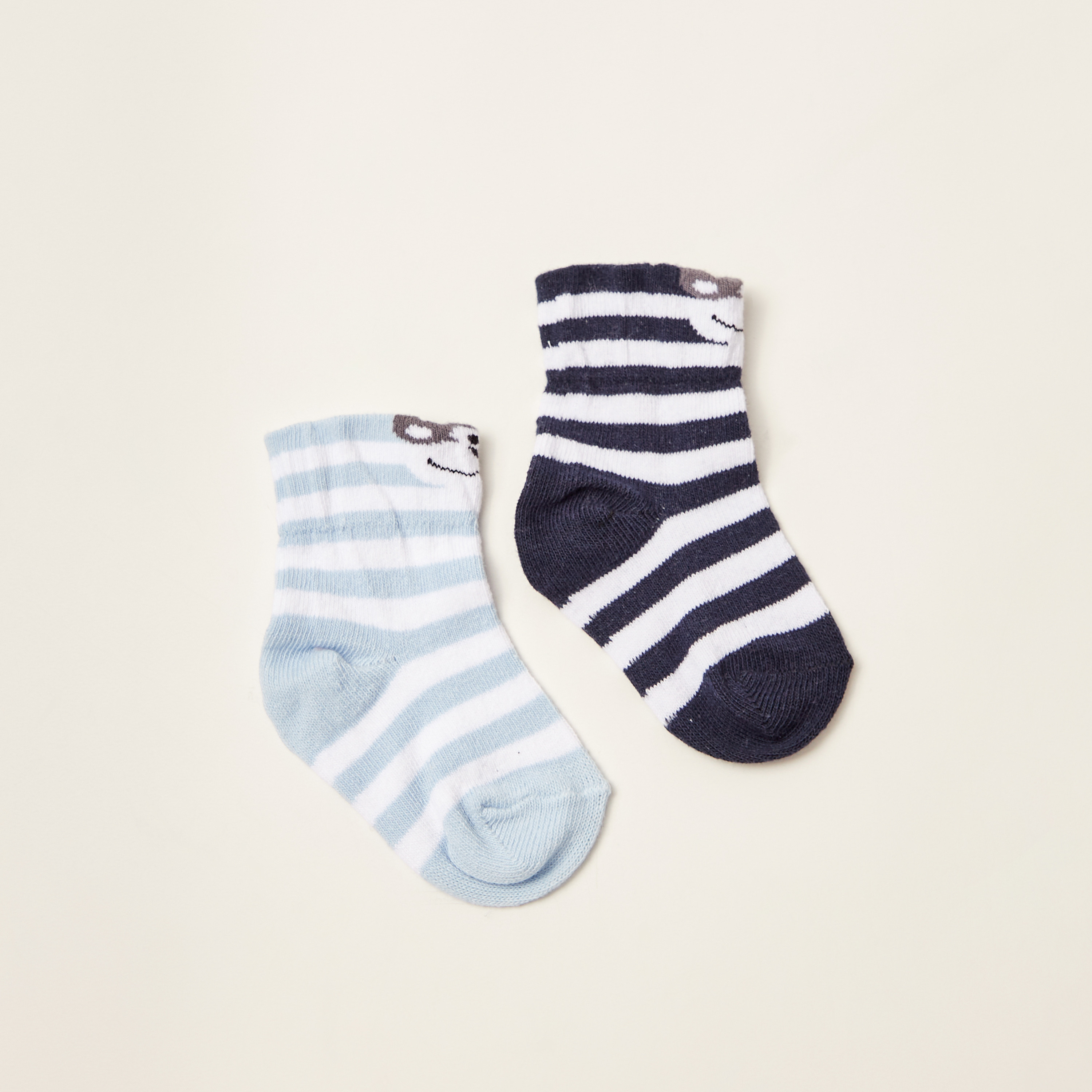 جوارب مخططة من جونيورز - مجموعة من زوجين.-baby-boys-clothing-multipacks-image-1