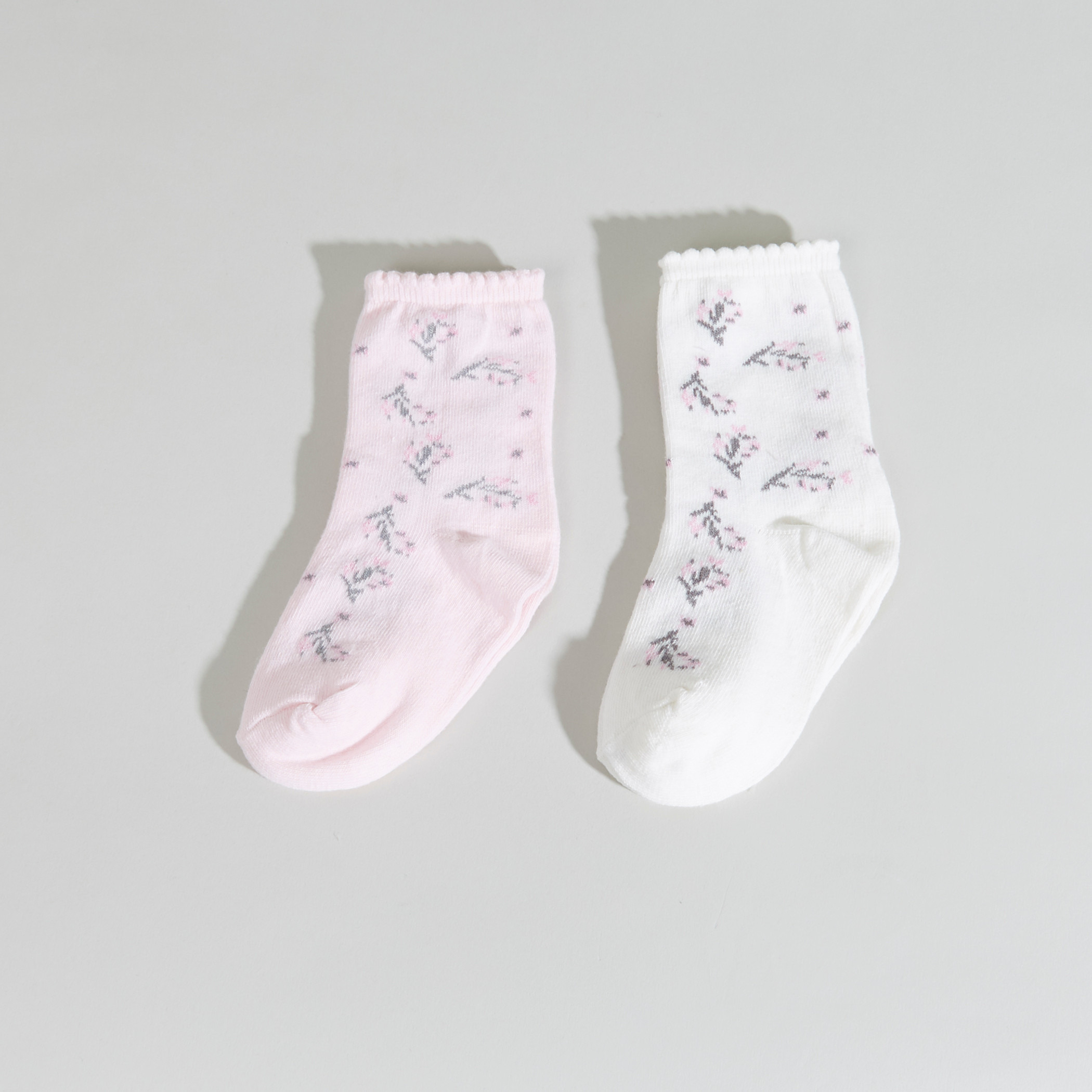 Juniors Printed Socks - Set of 2-baby-girls-accessories-socks-image-1