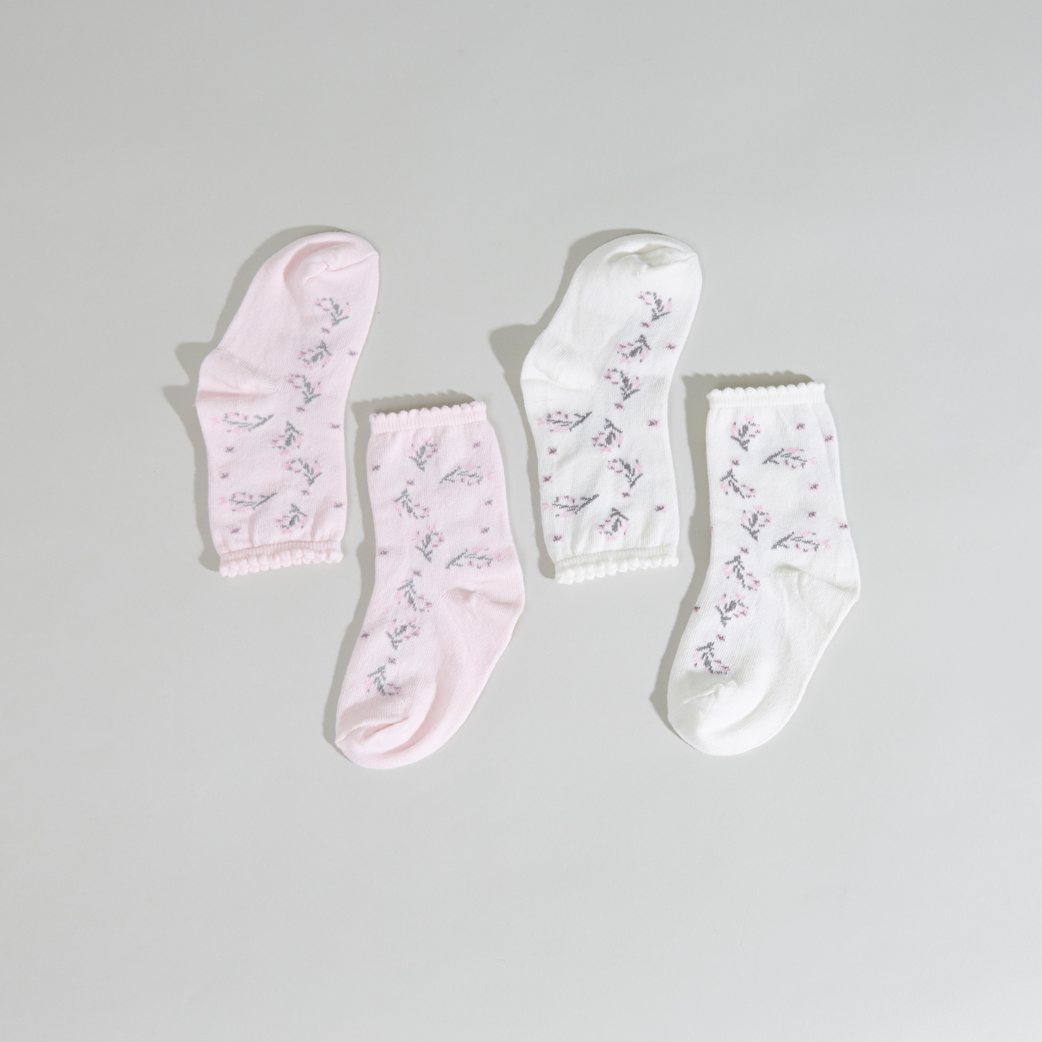 Juniors Printed Socks - Set of 2-baby-girls-accessories-socks-image-2