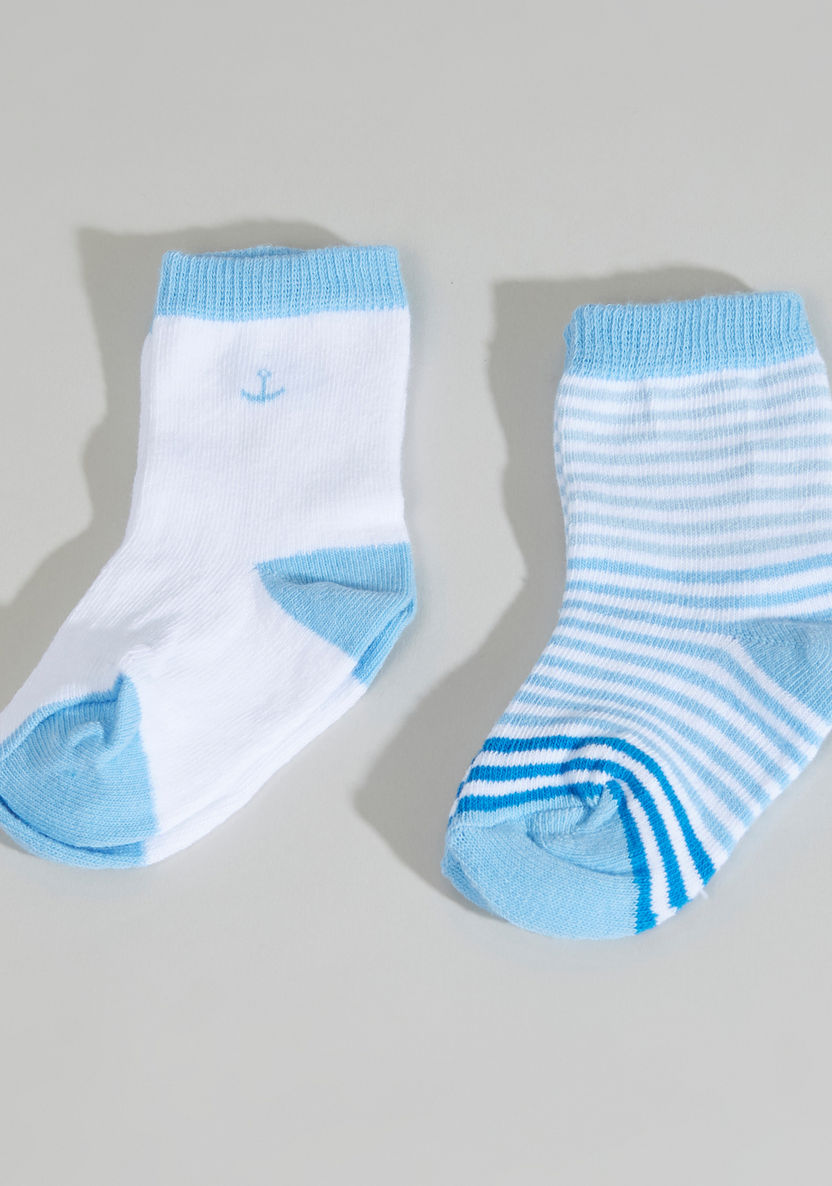 Juniors Ribbed Quarter Length Socks - Set of 2-Socks-image-0