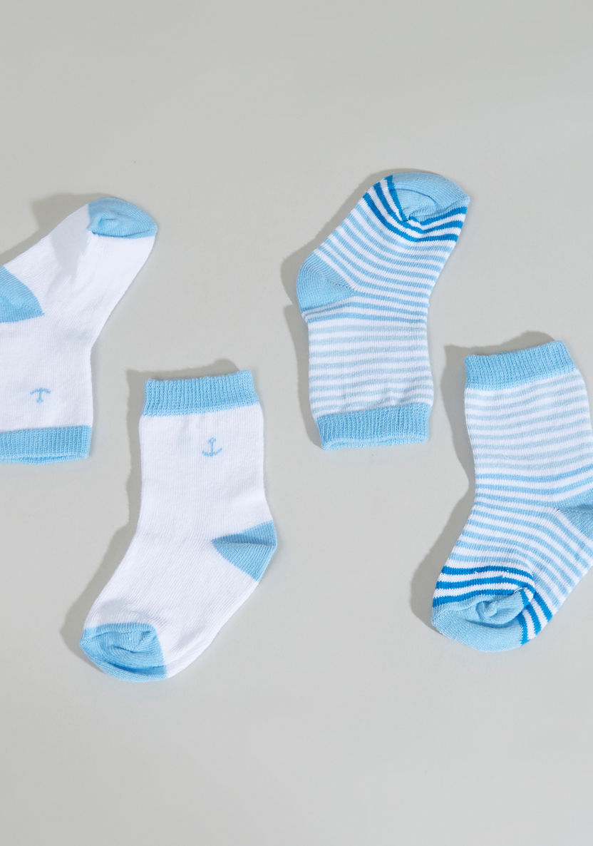Juniors Ribbed Quarter Length Socks - Set of 2-Socks-image-1