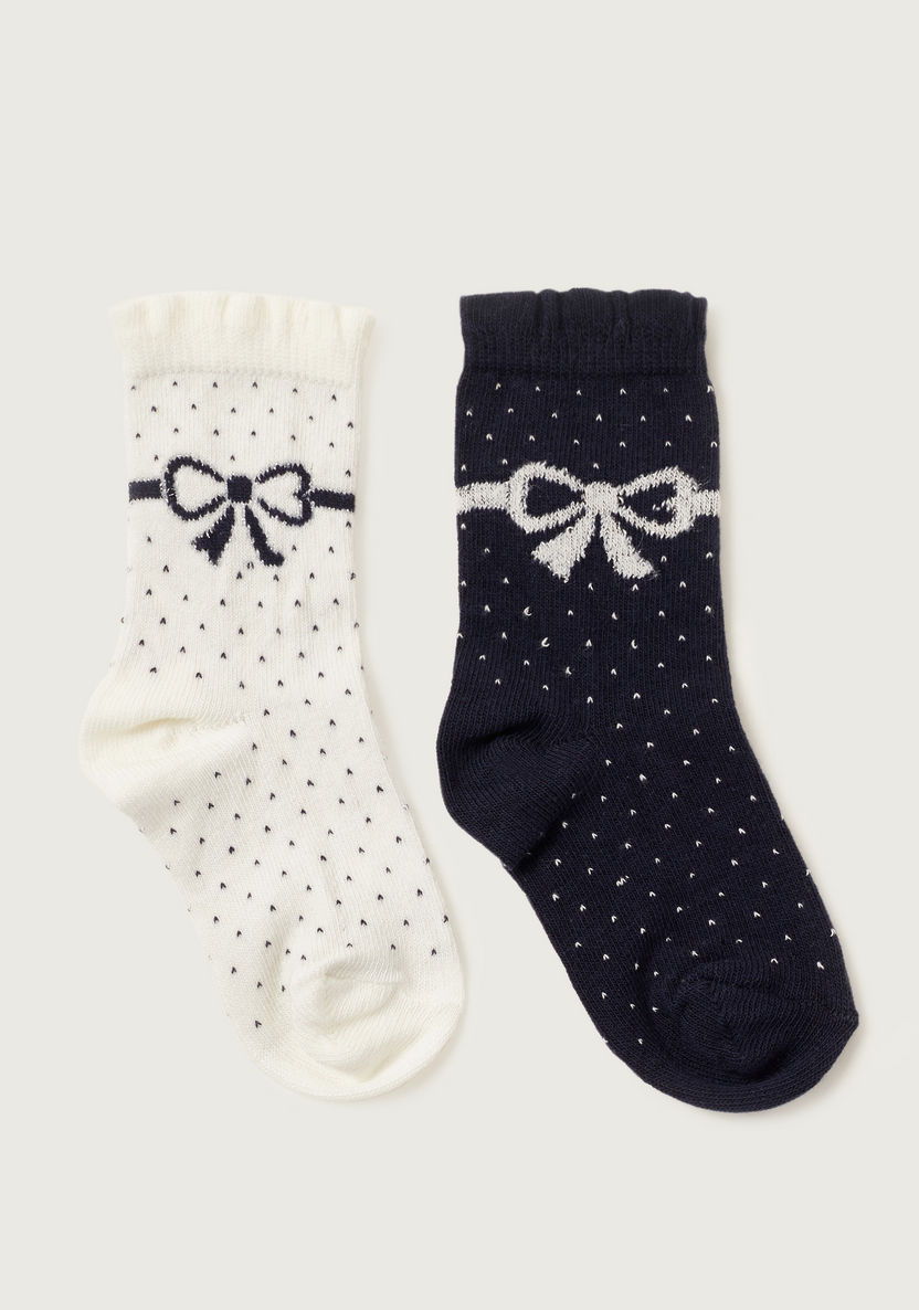 Juniors Print Cotton Socks - Set of 2-Socks-image-0