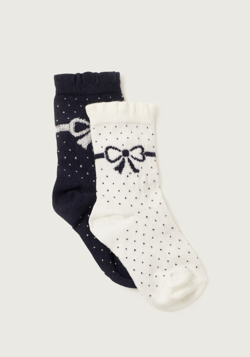 Juniors Print Cotton Socks - Set of 2-Socks-image-1