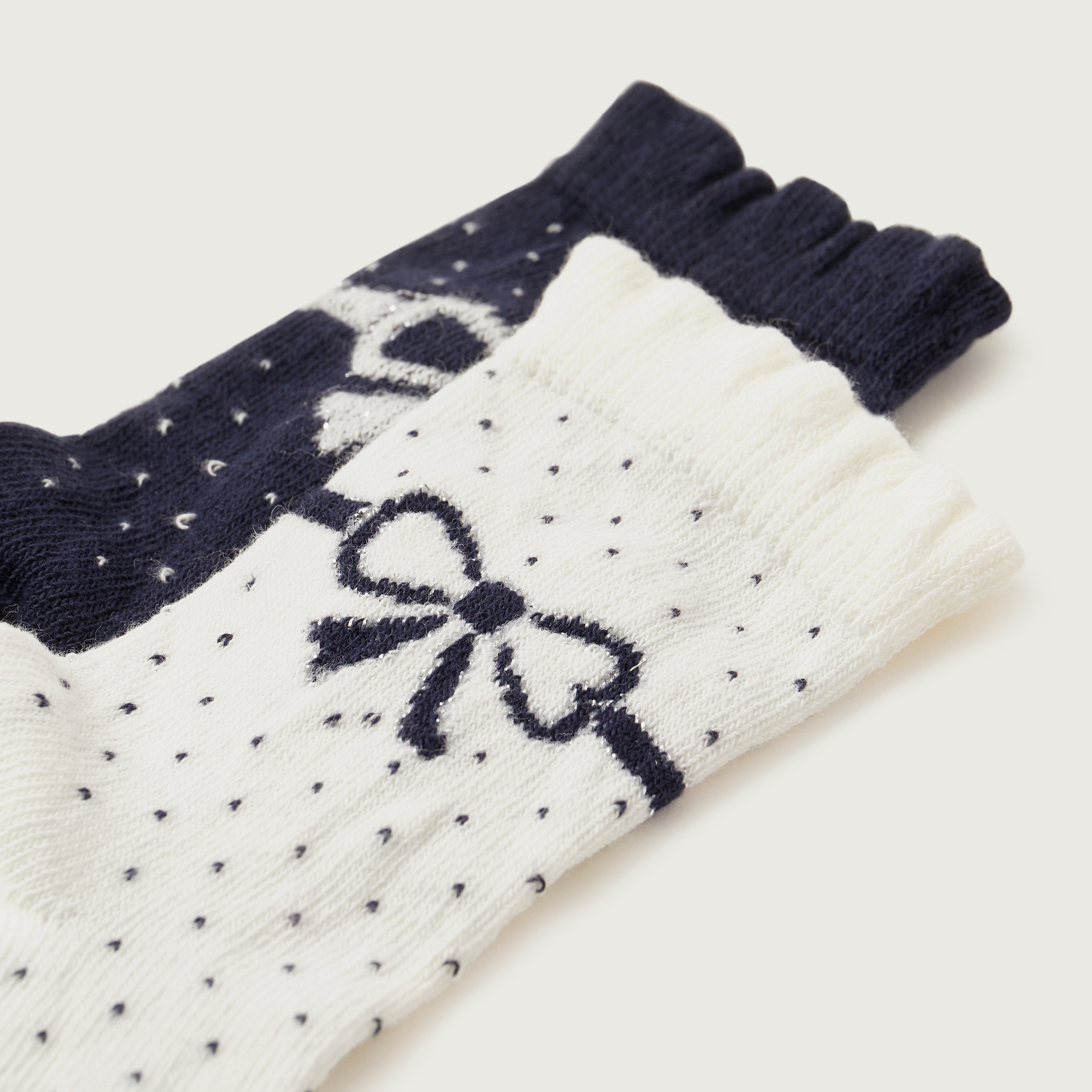 Juniors Print Cotton Socks - Set of 2-baby-girls-accessories-socks-image-3