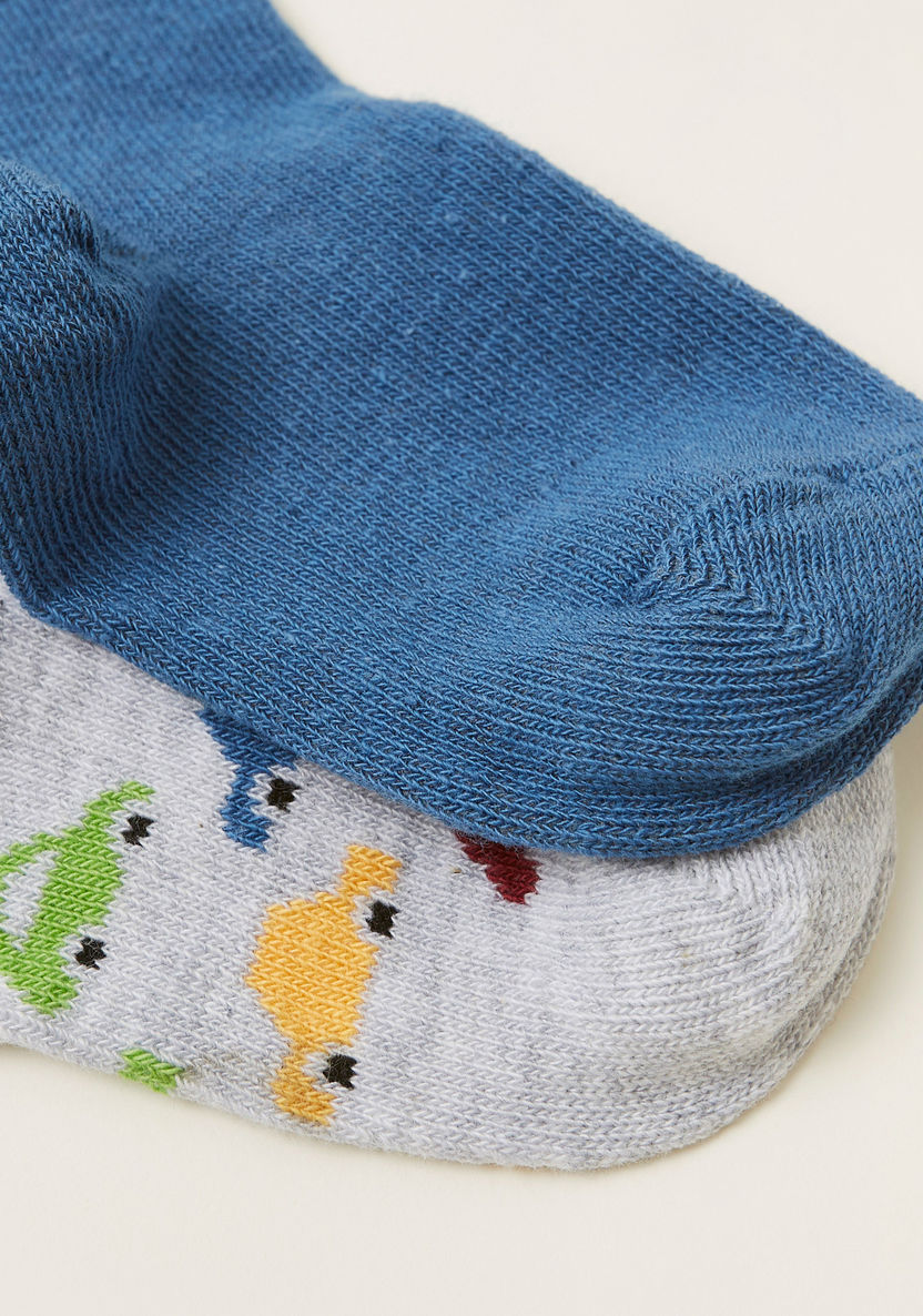Juniors Cars Print Infant Socks - Set of 2-Socks-image-3
