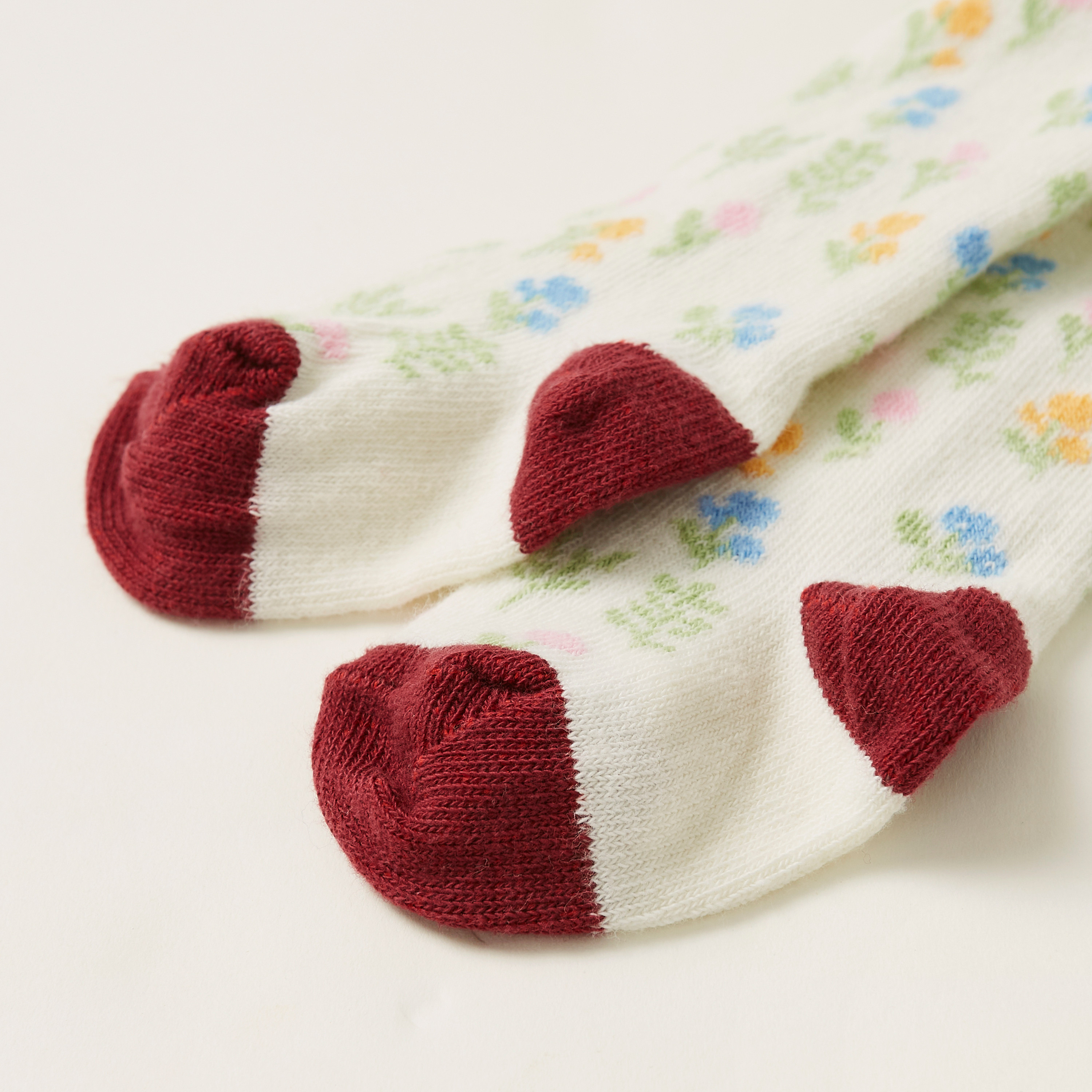 Juniors Textured Tights with Elasticated Waistband-baby-girls-accessories-socks-image-3