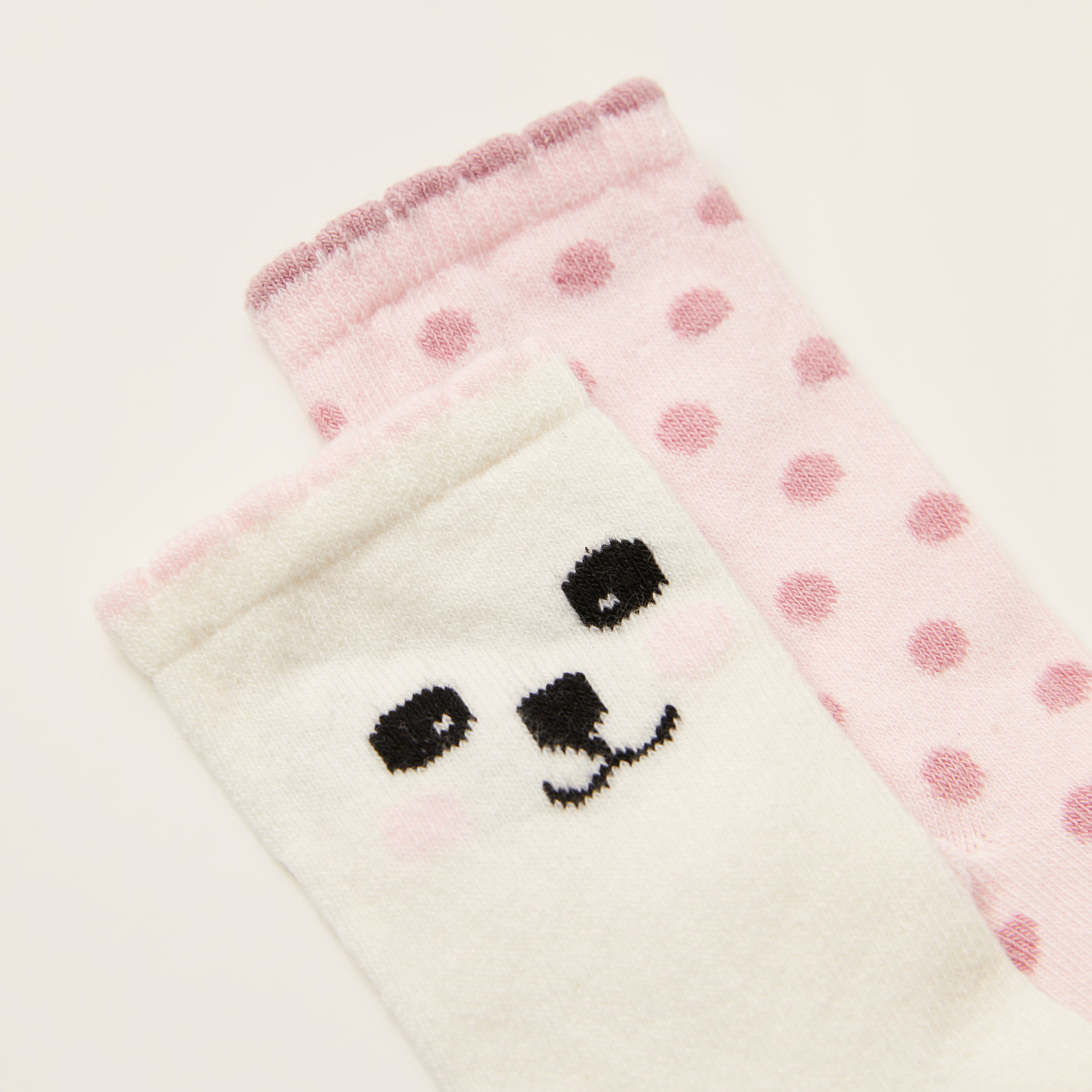 جورب بطول الكاحل بتصاميم متنوعة من جونيورز - طقم من 2-baby-girls-accessories-socks-image-3